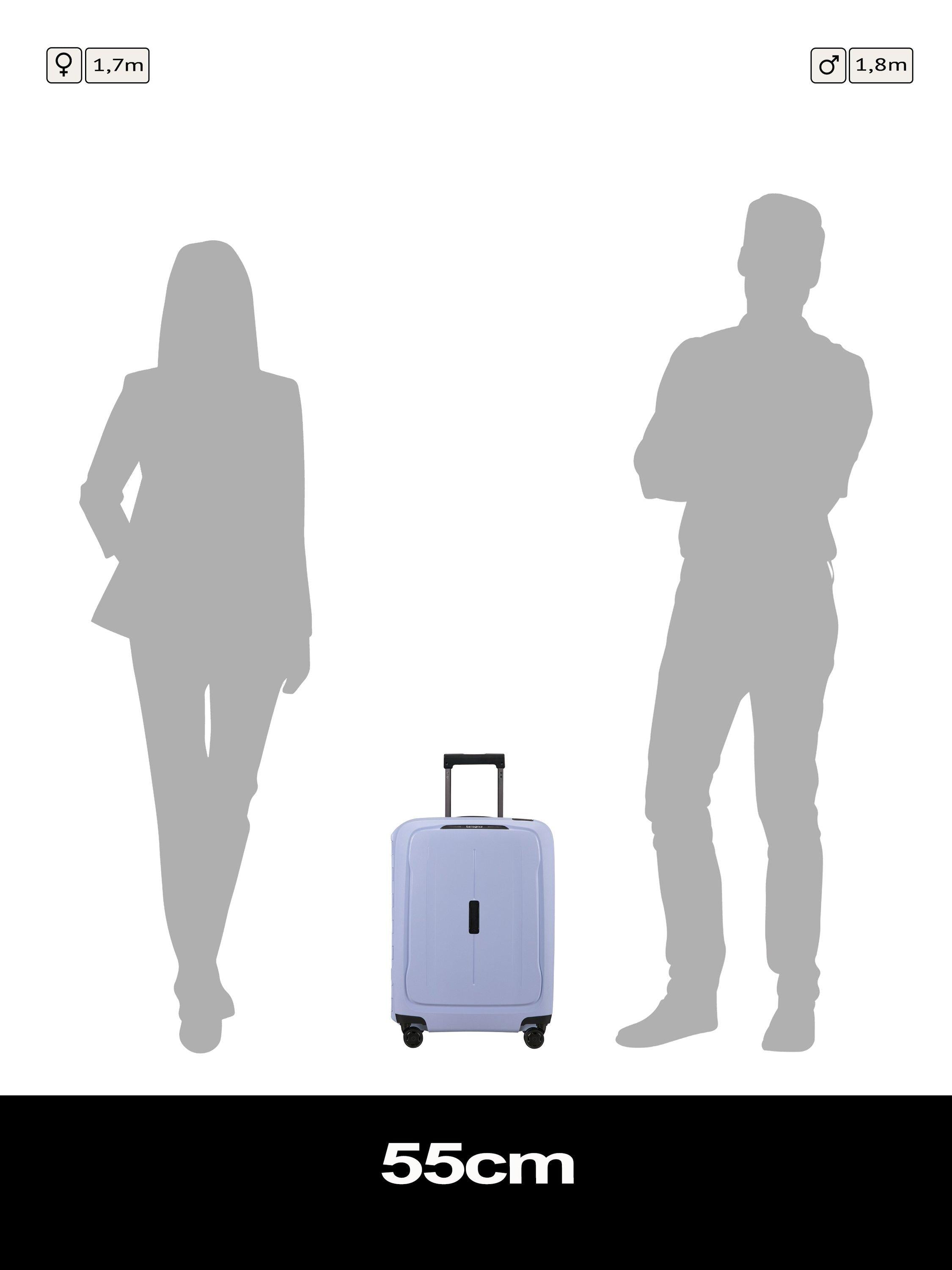 Essens 55cm Expandable 8-Wheel Cabin Suitcase, 23/26L, Lavender