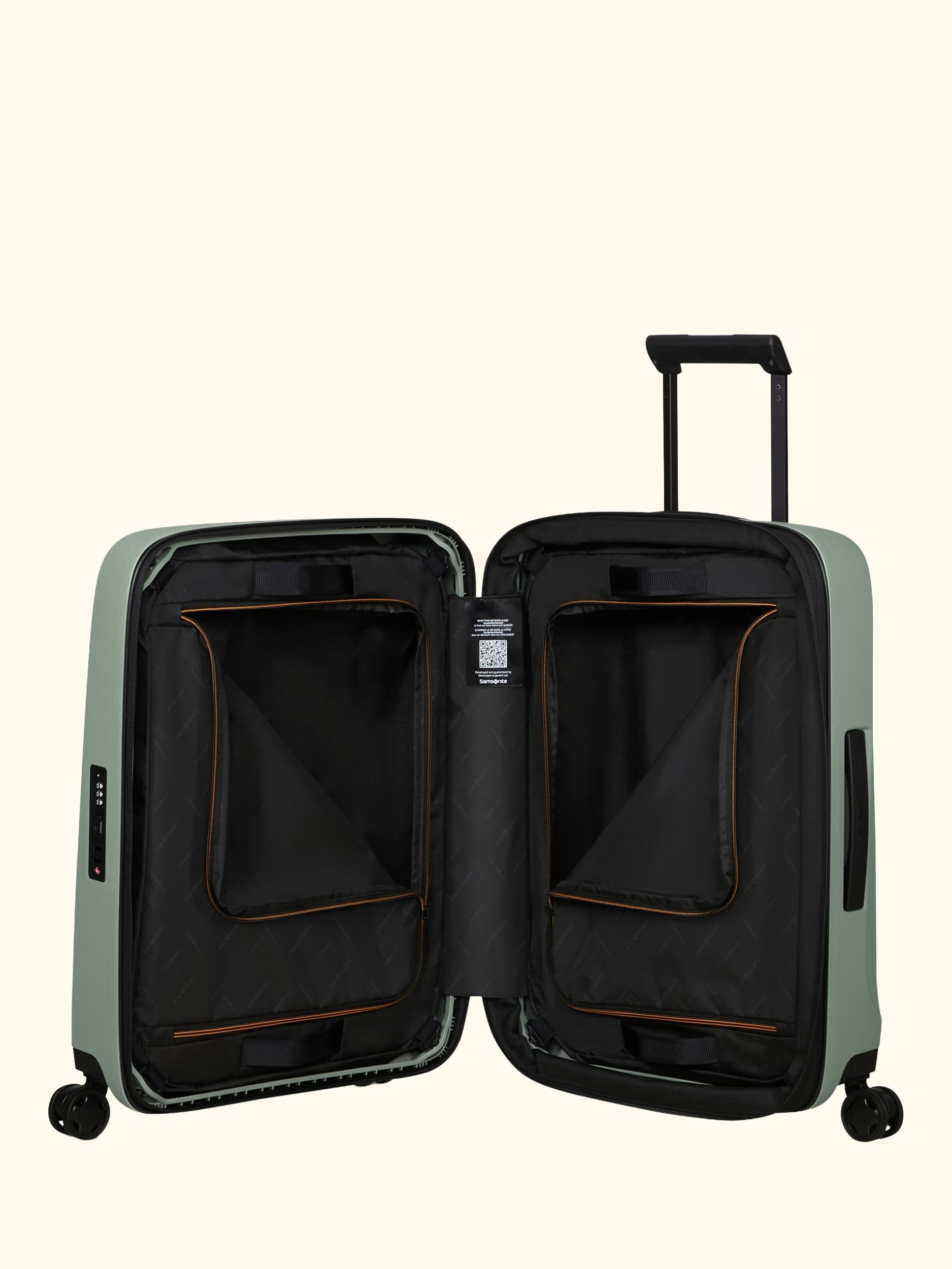 Essens 55cm Zipped Expandable 8-Wheel Cabin Suitcase, 23/26L