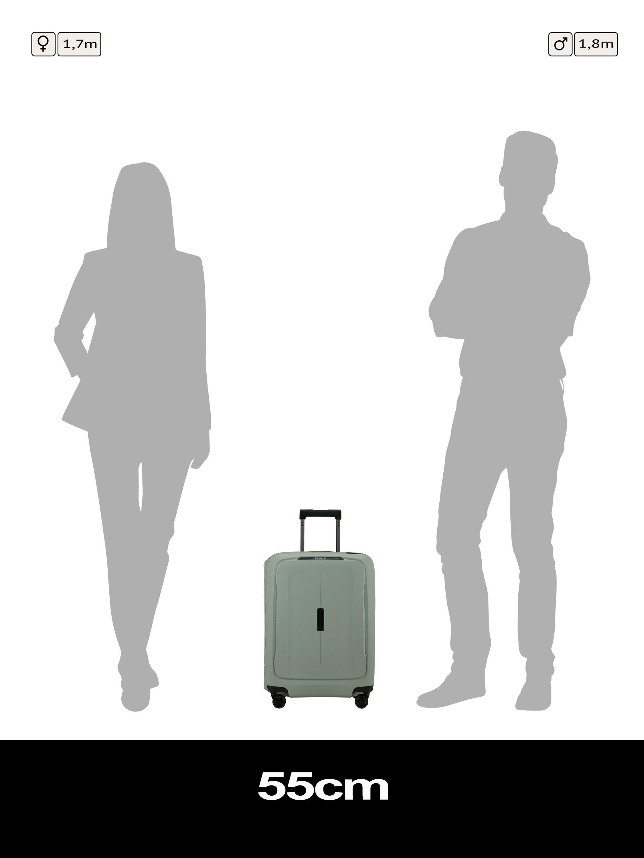 Essens 55cm Zipped Expandable 8-Wheel Cabin Suitcase, 23/26L