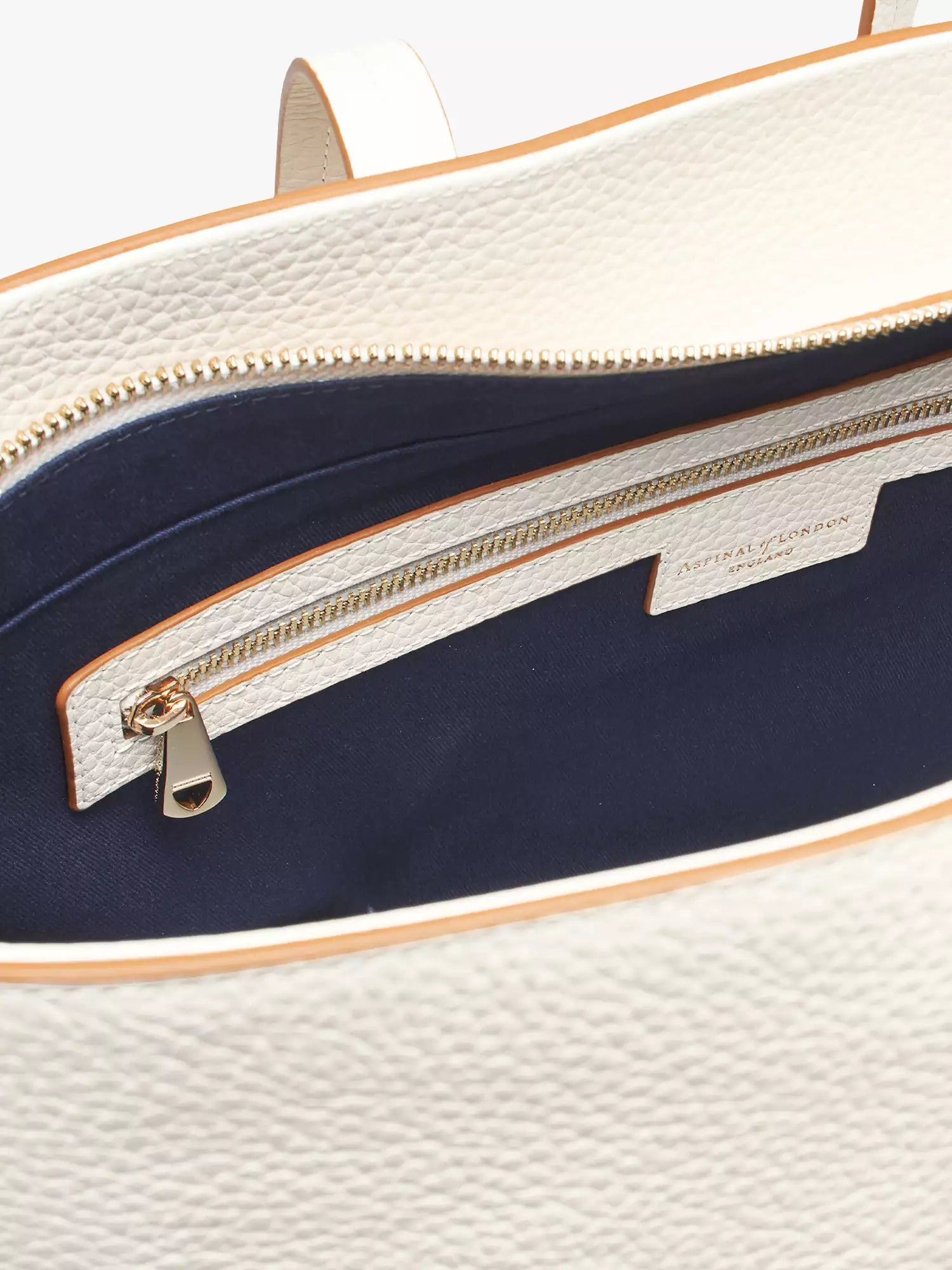 Aspinal of London Zipped East West Leather Tote Bag