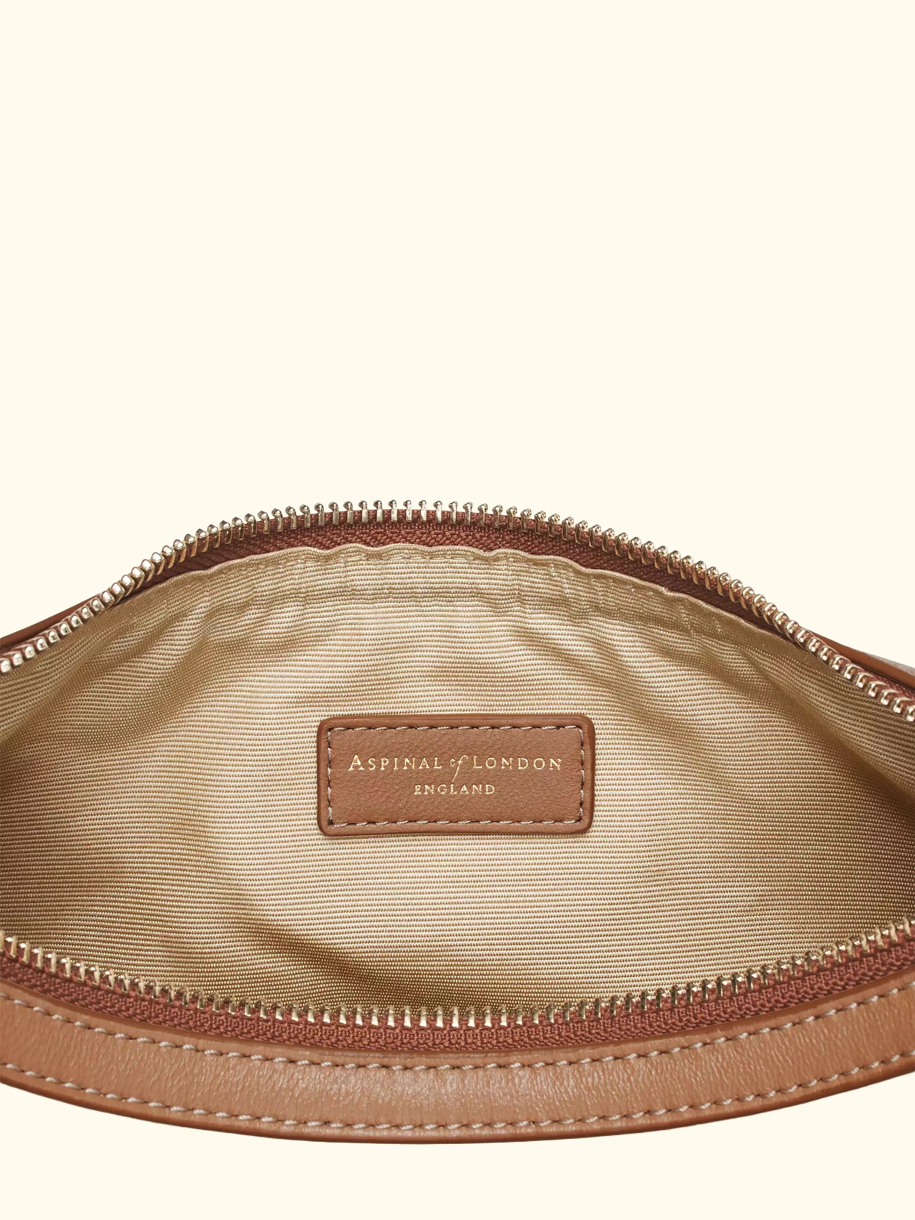 Aspinal of London Soho Suede Small Crescent Bag