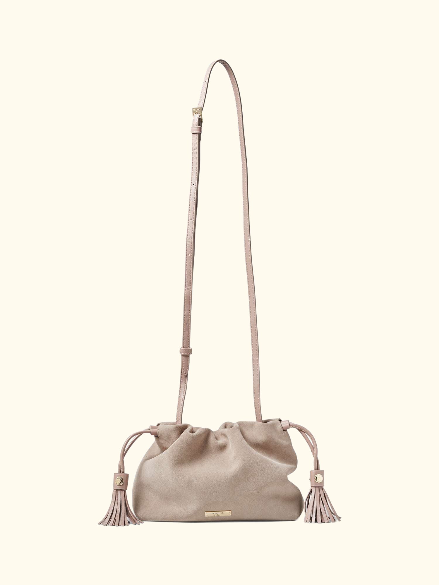 Hudson Large Suede Pouch Crossbody Bag