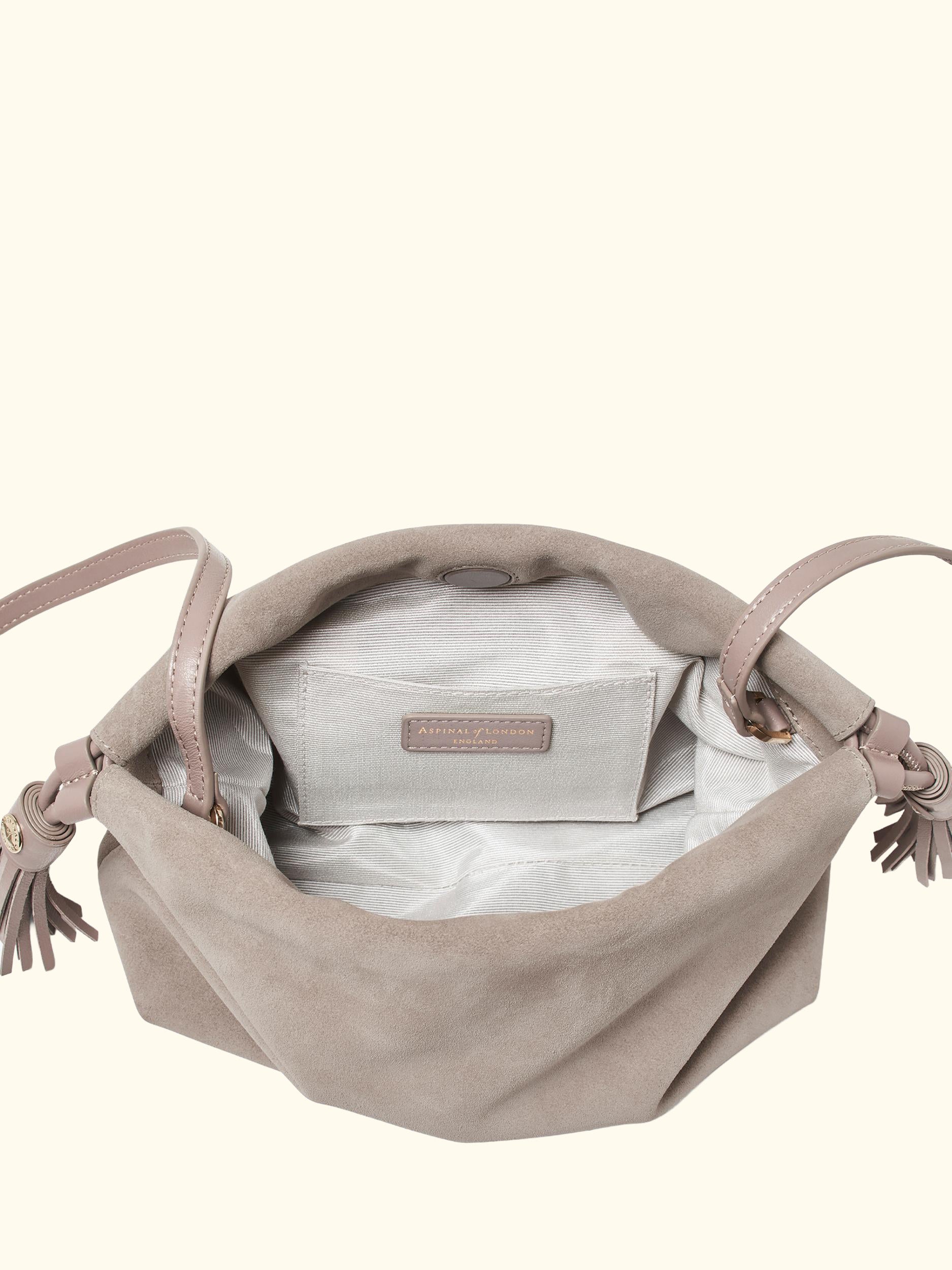 Hudson Large Suede Pouch Crossbody Bag