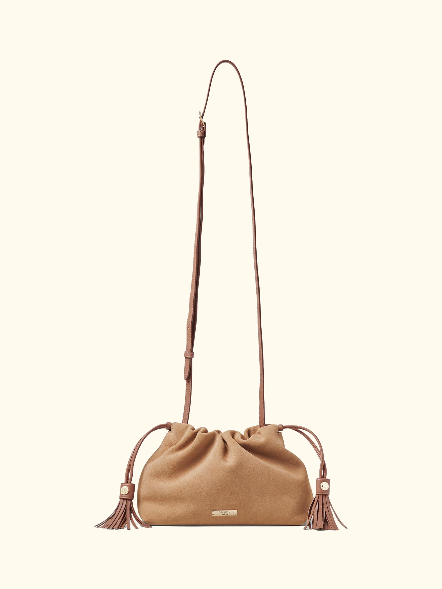 Hudson Large Suede Pouch Crossbody Bag