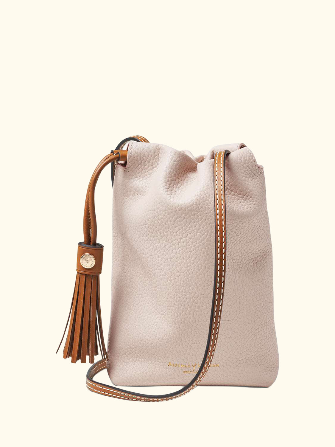 Hudson Leather Pouch Crossbody Bag, Neutral