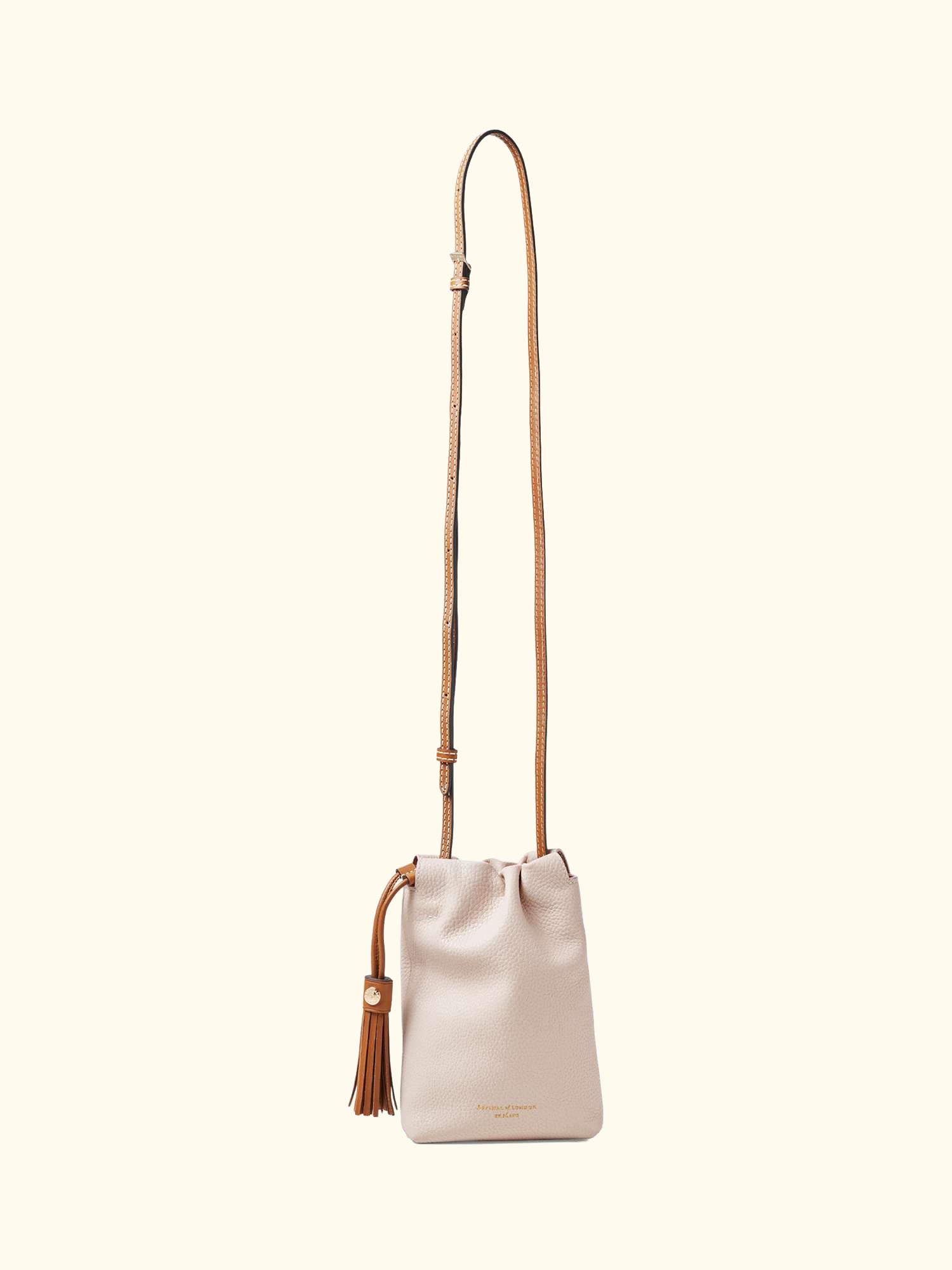 Hudson Leather Pouch Crossbody Bag, Neutral