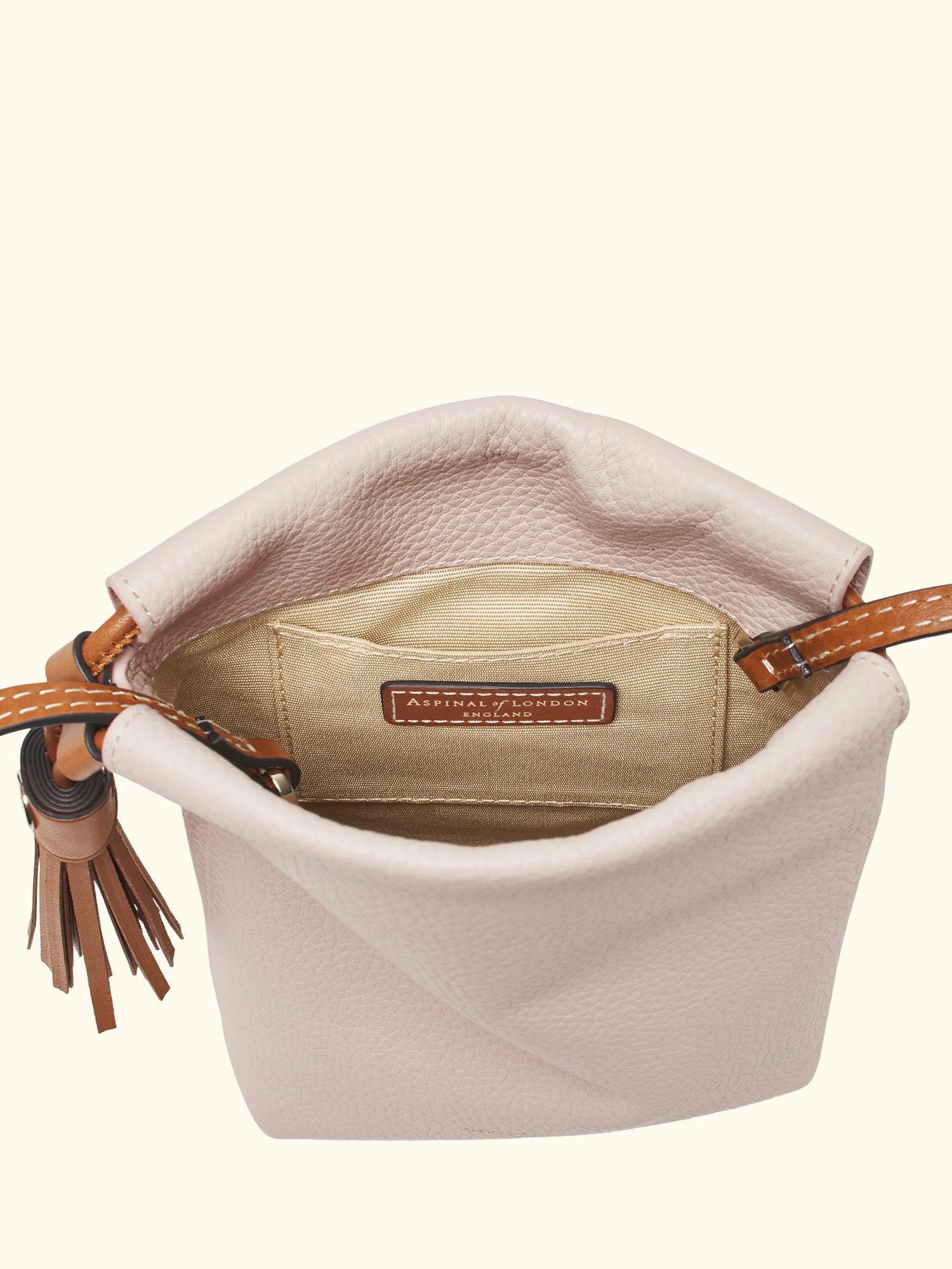 Hudson Leather Pouch Crossbody Bag, Neutral