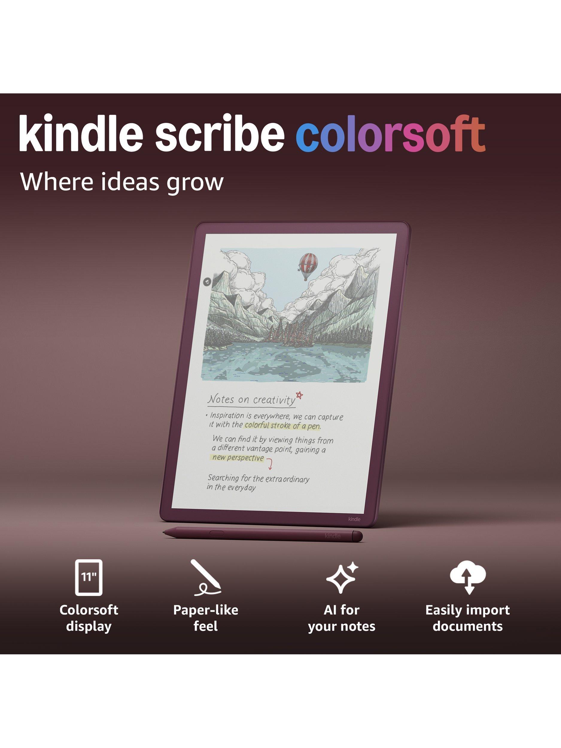 Kindle Scribe Colorsoft (2025) eReader with Premium Pen, 11” Colour Illuminated Touch Screen, 64GB, Fig