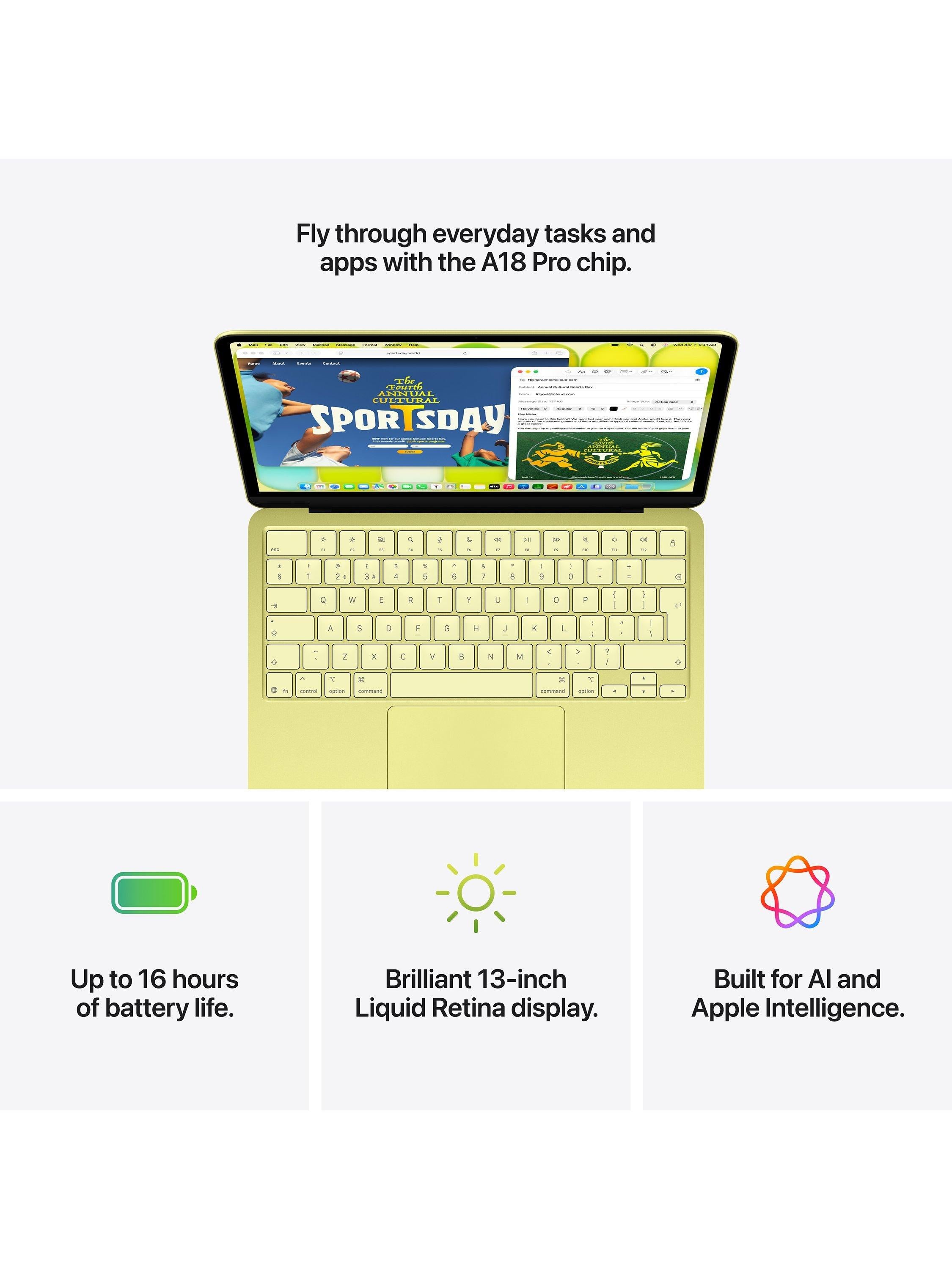 MacBook Neo, 13”, A18 Pro Processor, 8GB RAM, 256GB SSD