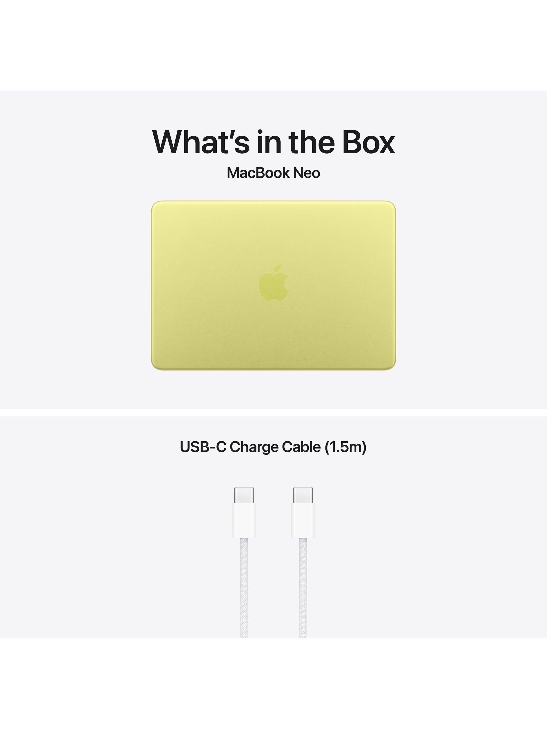 MacBook Neo, 13”, with Touch ID, A18 Pro Processor, 8GB RAM, 512GB SSD