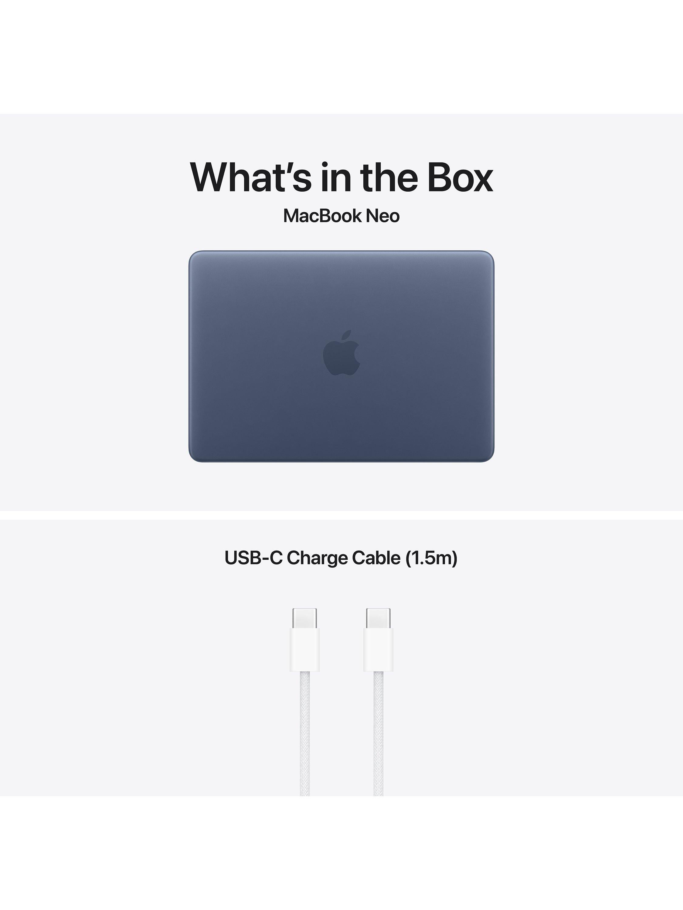 MacBook Neo, 13”, with Touch ID, A18 Pro Processor, 8GB RAM, 512GB SSD