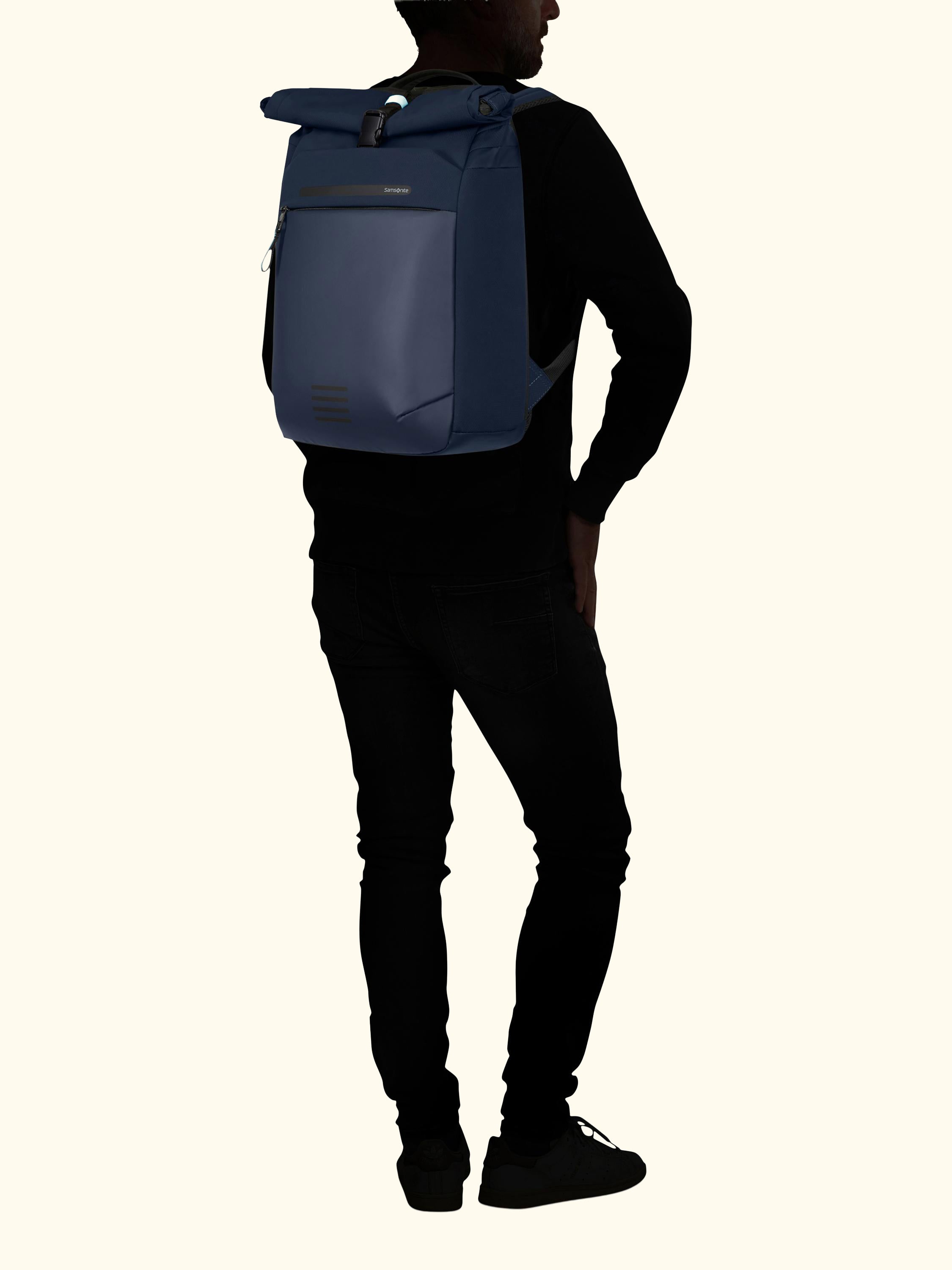 Moderny Roll Top Backpack, 18.5L, Blue