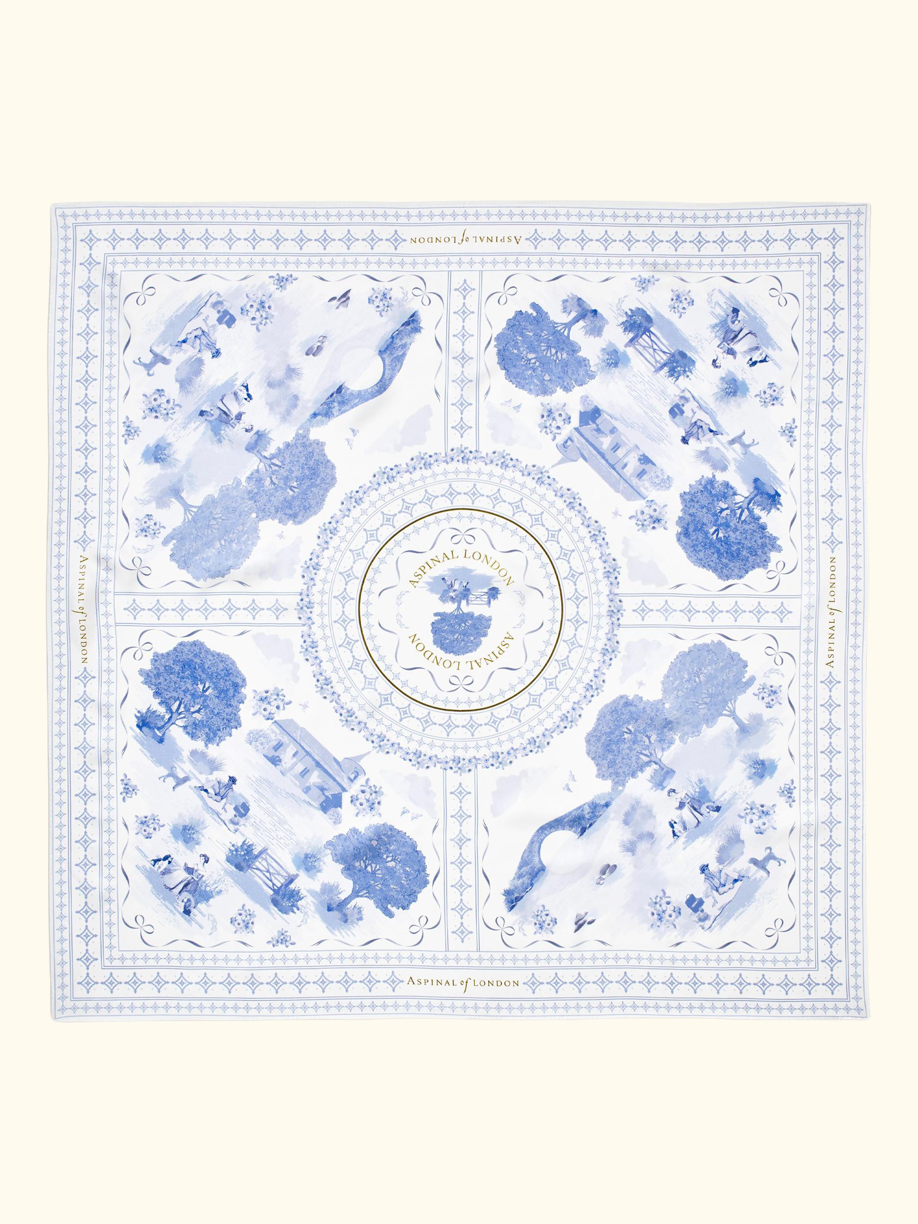 Pure Silk Scarf, Skyblue