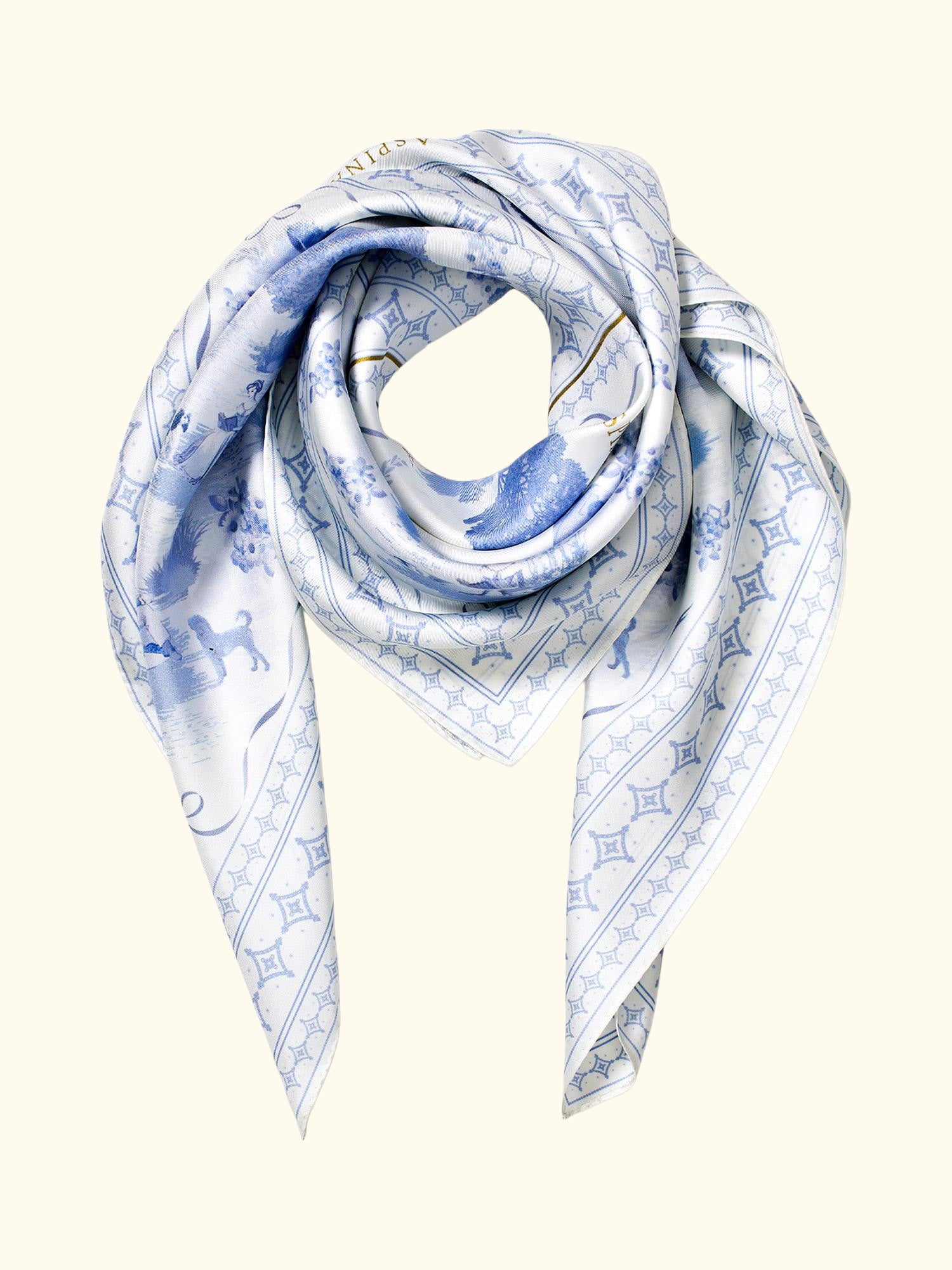Pure Silk Scarf, Skyblue