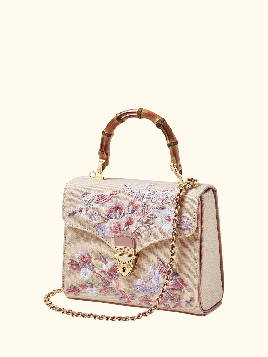Mayfair Embroidered Canvas Grab Bag, Rose