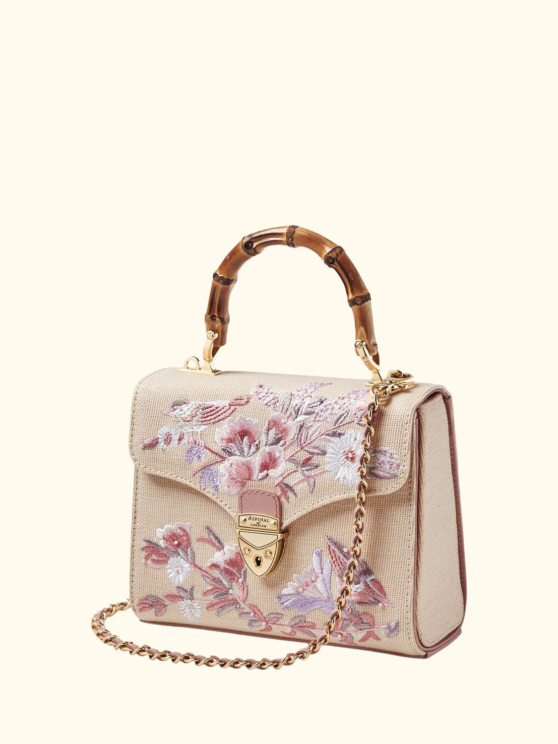 Mayfair Embroidered Canvas Grab Bag, Rose