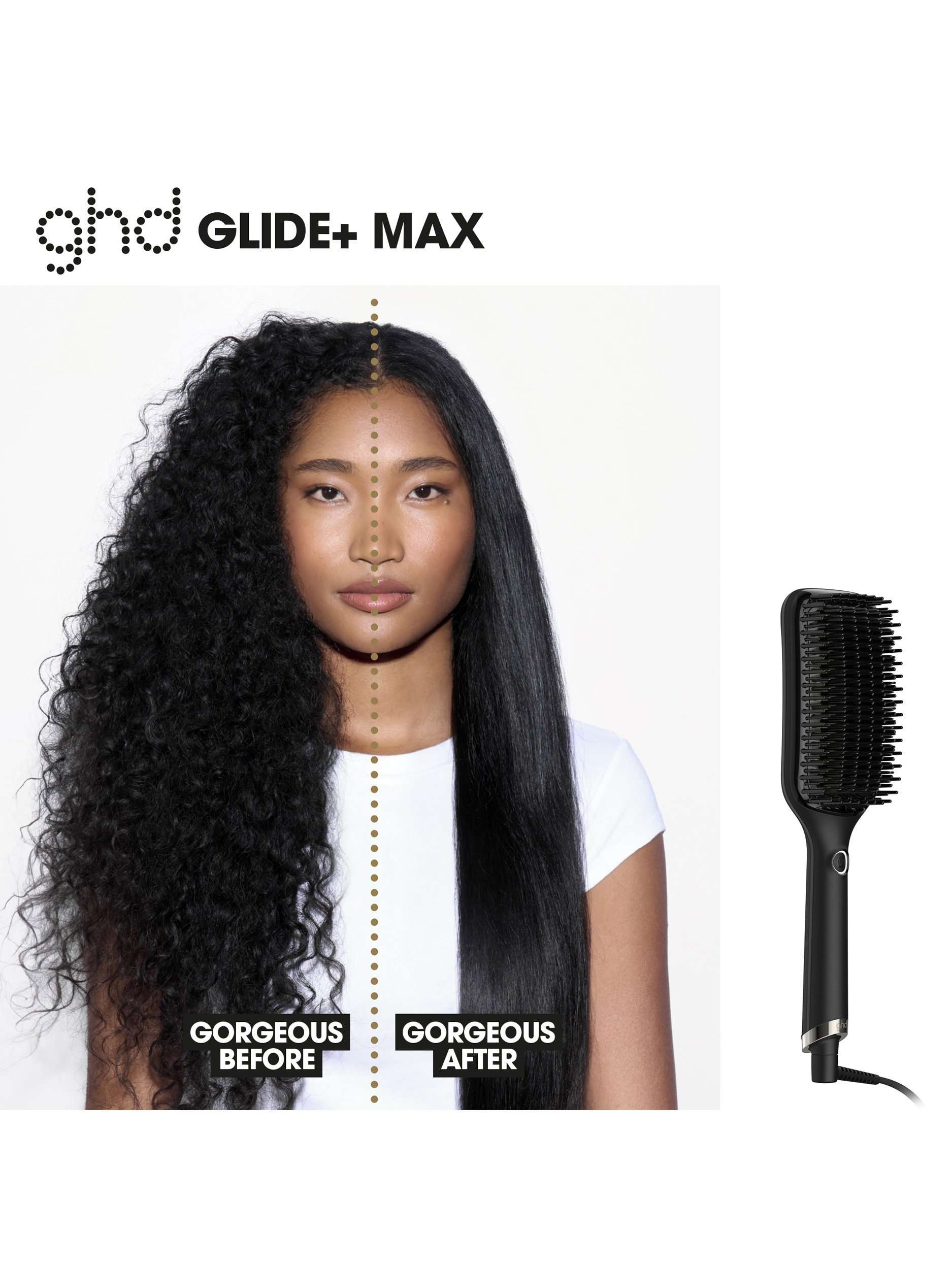 Glide + Max Hot Brush Hair Styler, Black