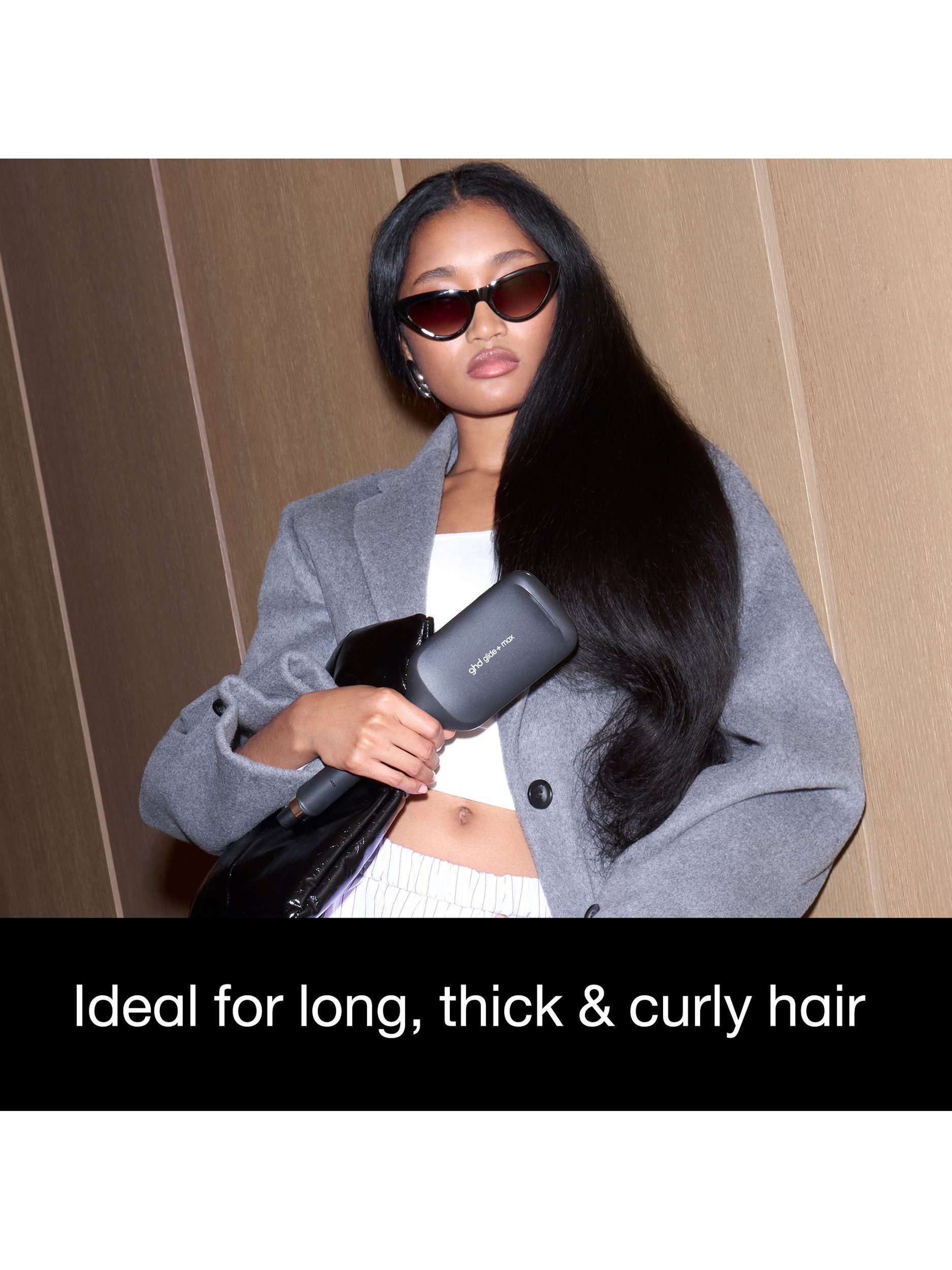 Glide + Max Hot Brush Hair Styler, Black