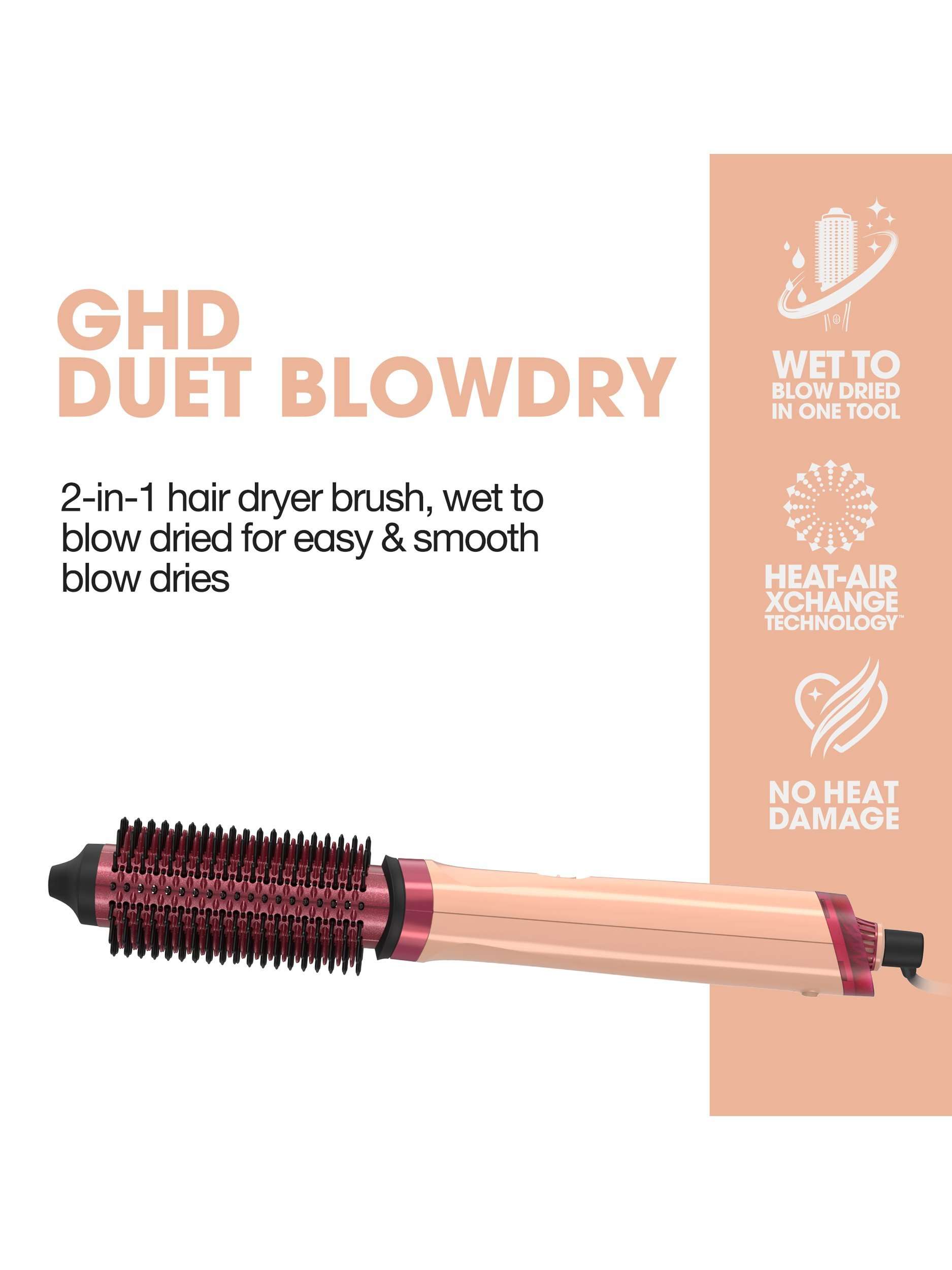 Jelly Duet Blowdry™ Hair Styler, Sunkissed Peach