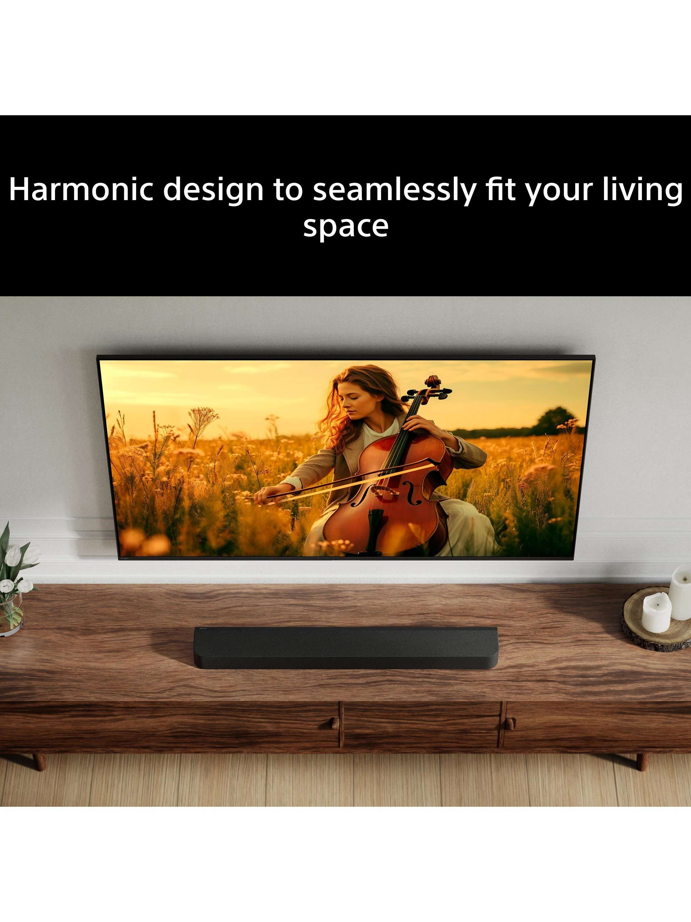 Bravia Theatre Bar 7 HT-A7100 Wi-Fi Bluetooth All-In-One Soundbar with 360 Spatial Sound Mapping, Dolby Atmos & DTS:X, Black