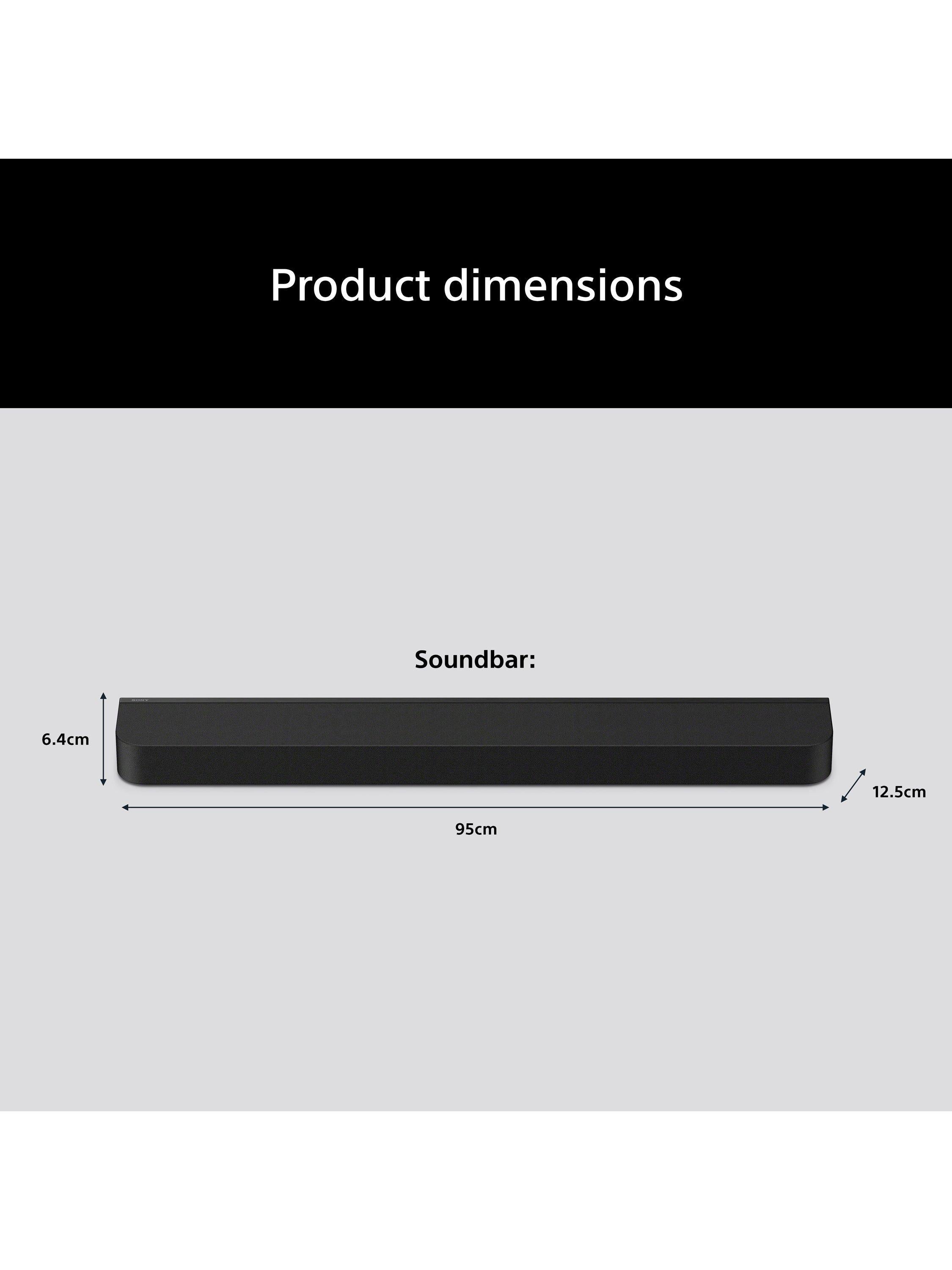 Bravia Theatre Bar 7 HT-A7100 Wi-Fi Bluetooth All-In-One Soundbar with 360 Spatial Sound Mapping, Dolby Atmos & DTS:X, Black