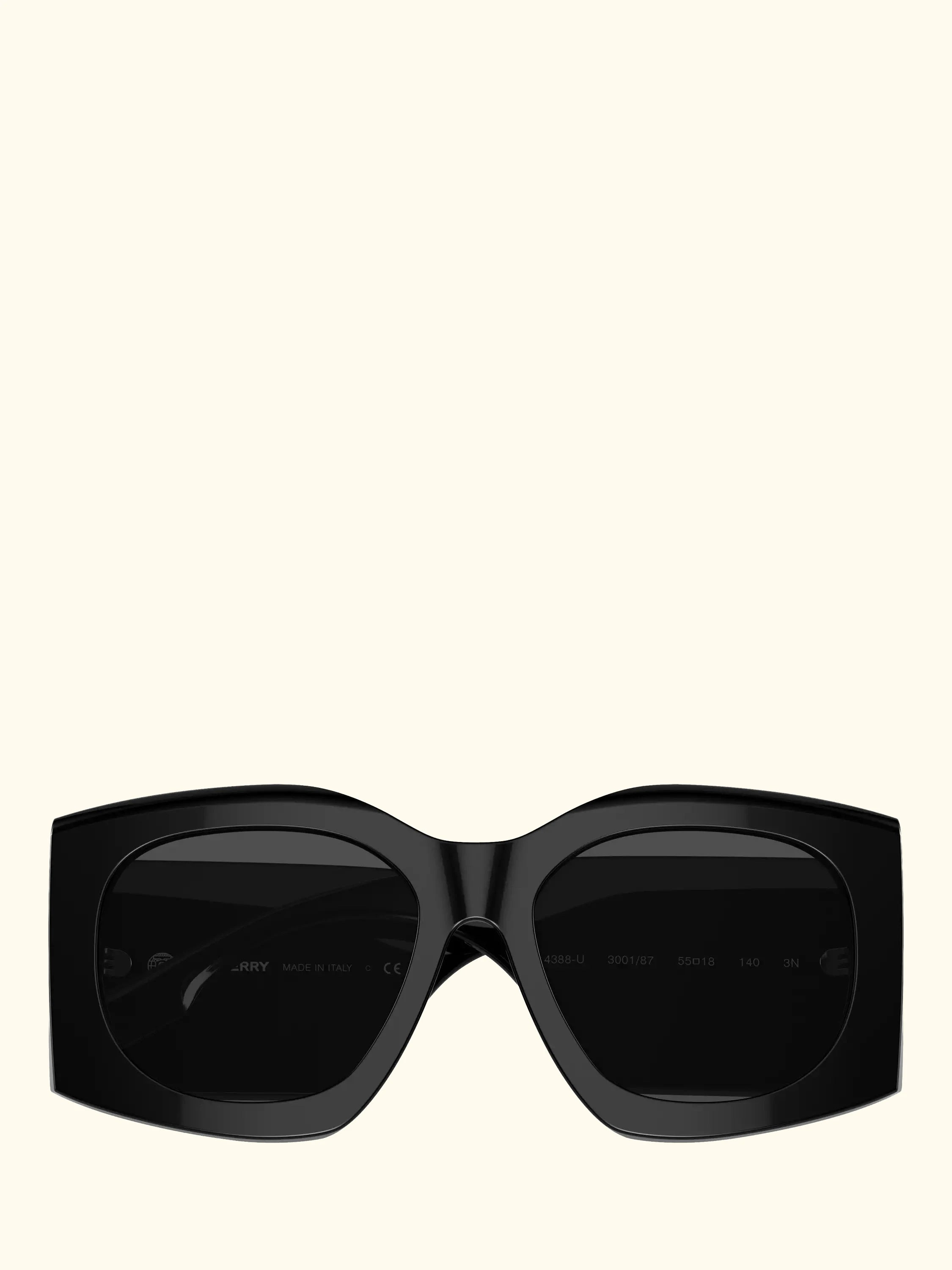 Burberry BE4388U Women's Irregular Sunglasses, Black/Grey