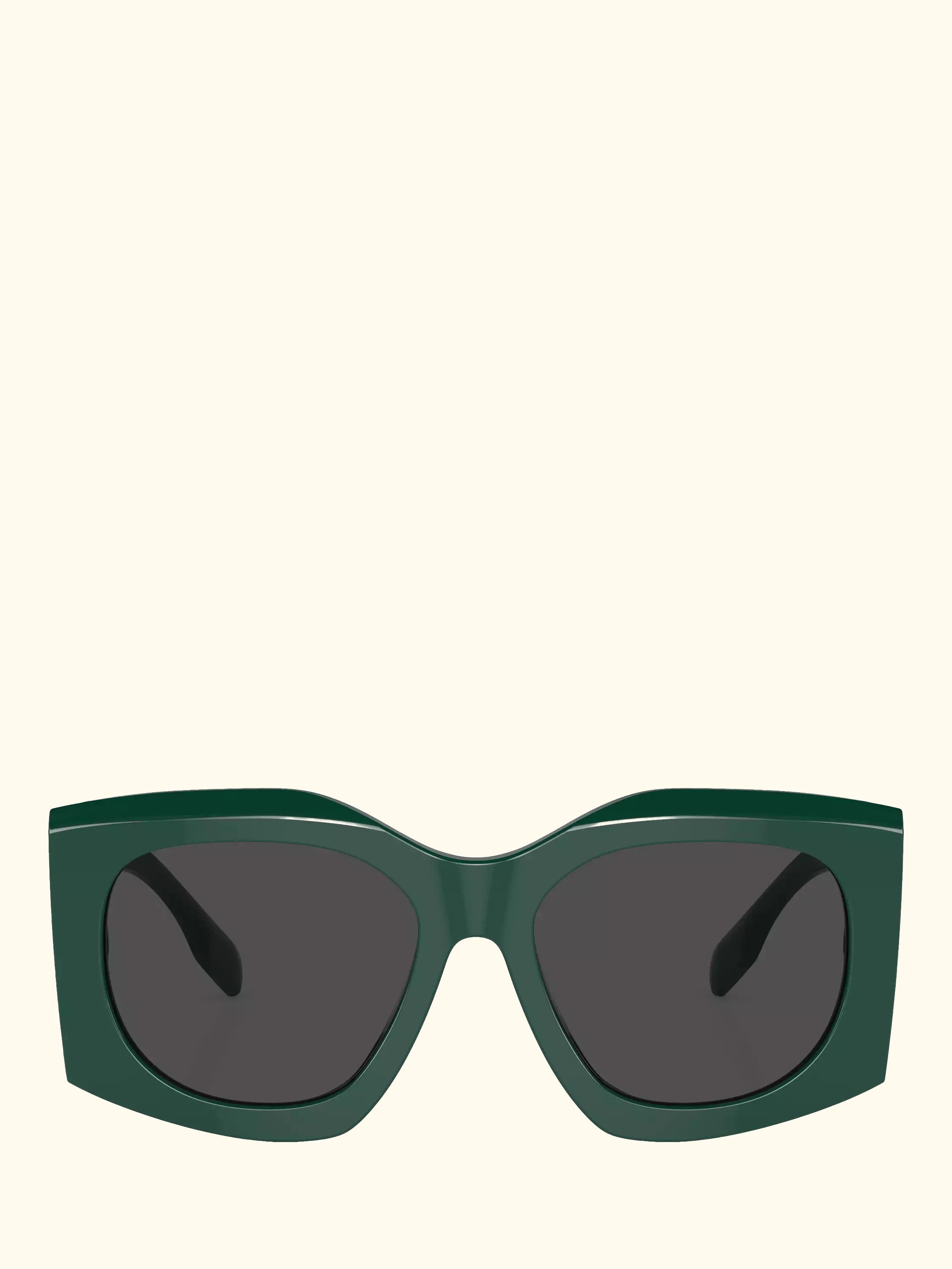 Burberry BE4388U Women's Irregular Sunglasses, Green/Grey