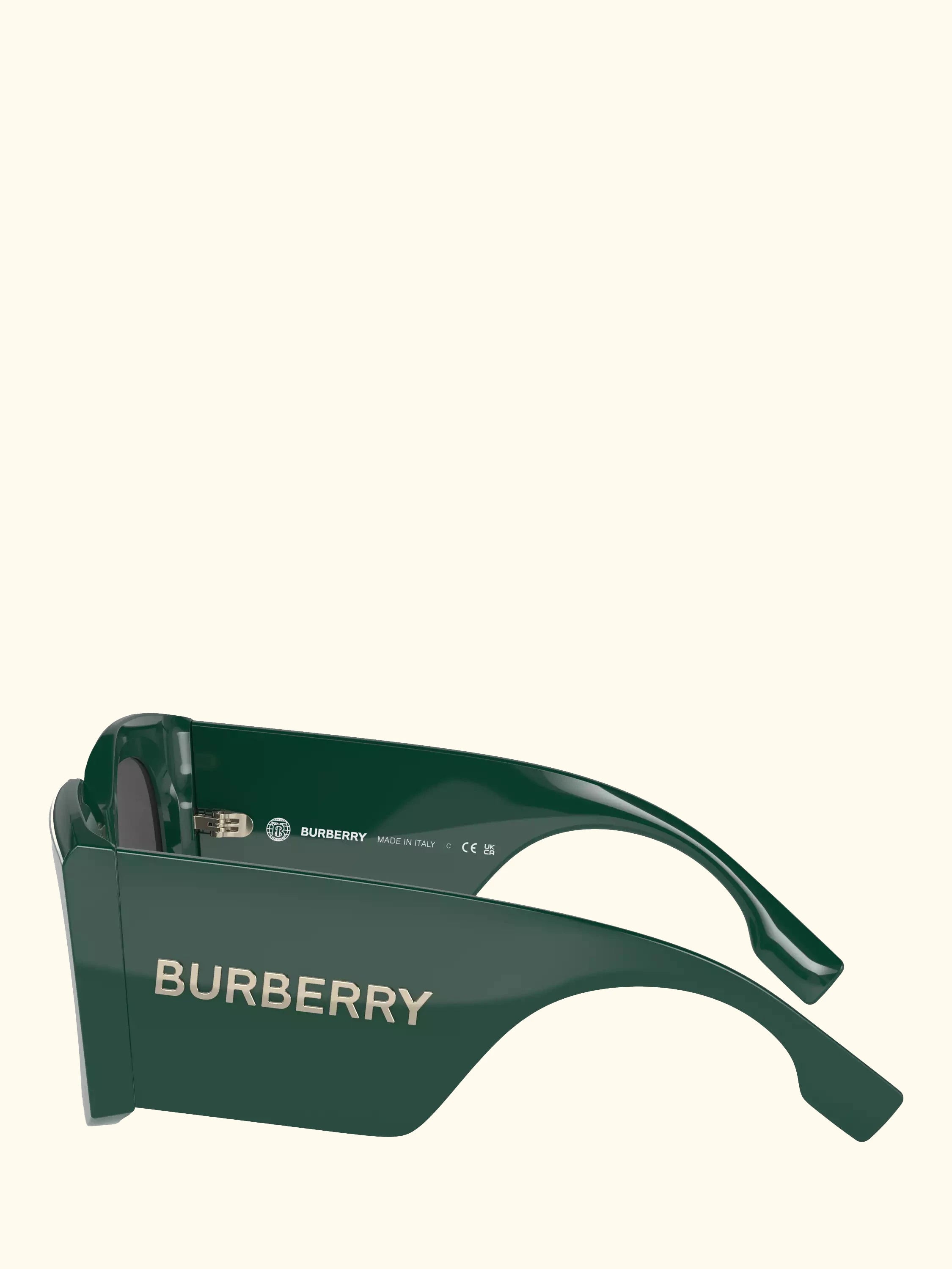 Burberry BE4388U Women's Irregular Sunglasses, Green/Grey