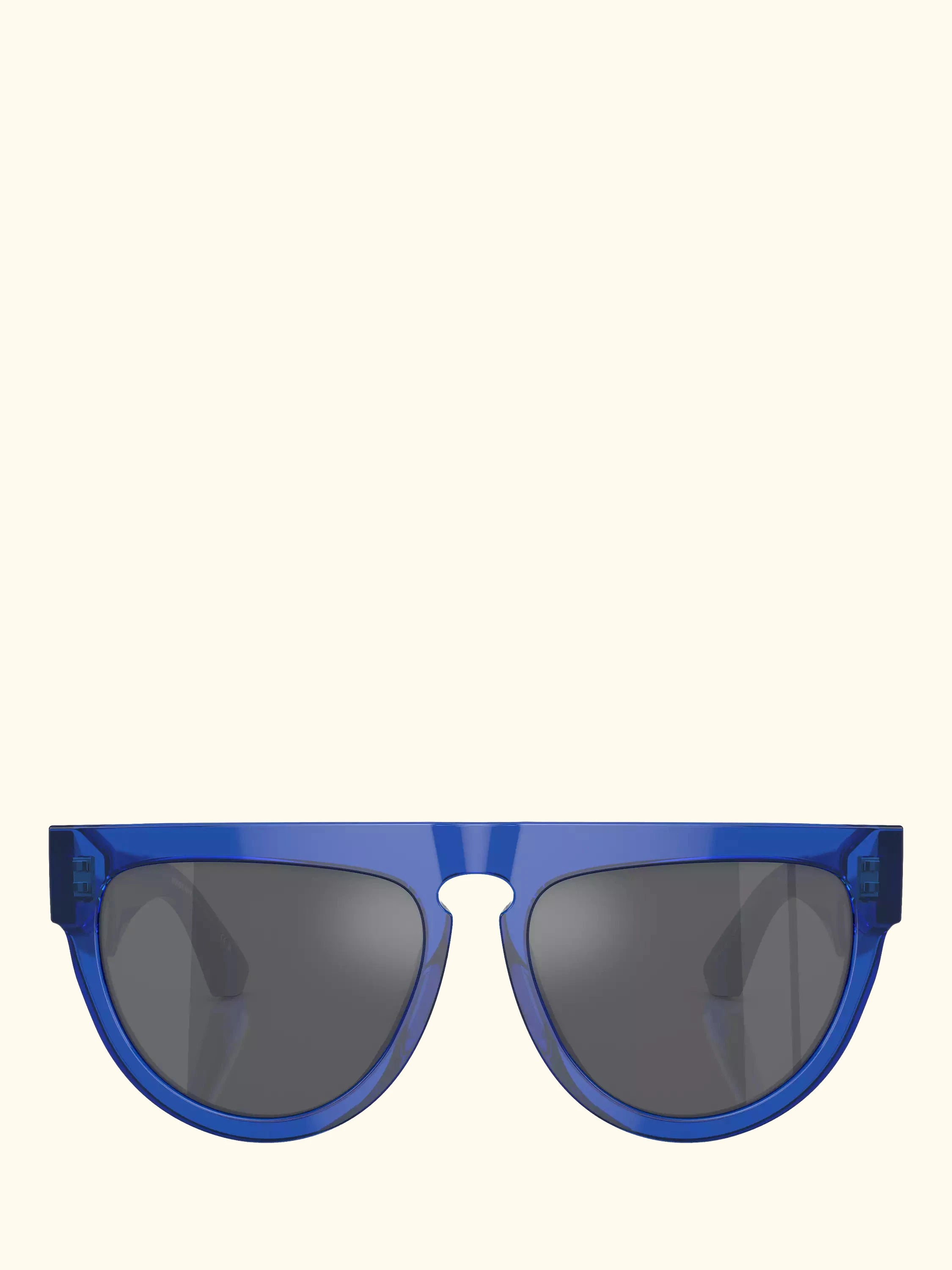 Burberry BE4416U Women's Irregular Sunglasses, Blue/Silver