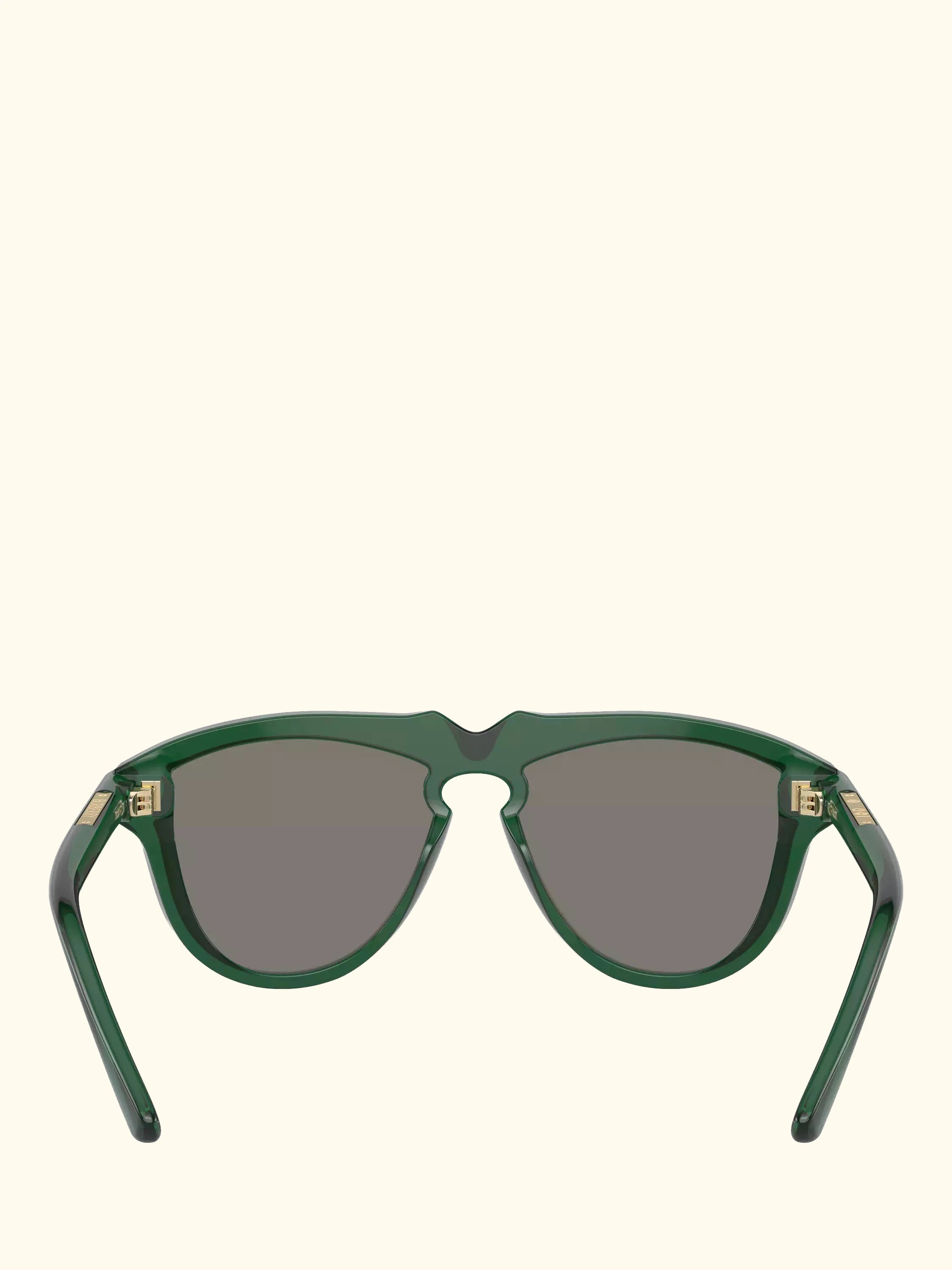 Burberry BE4417U Men's Irregular Sunglasses, Green/Silver
