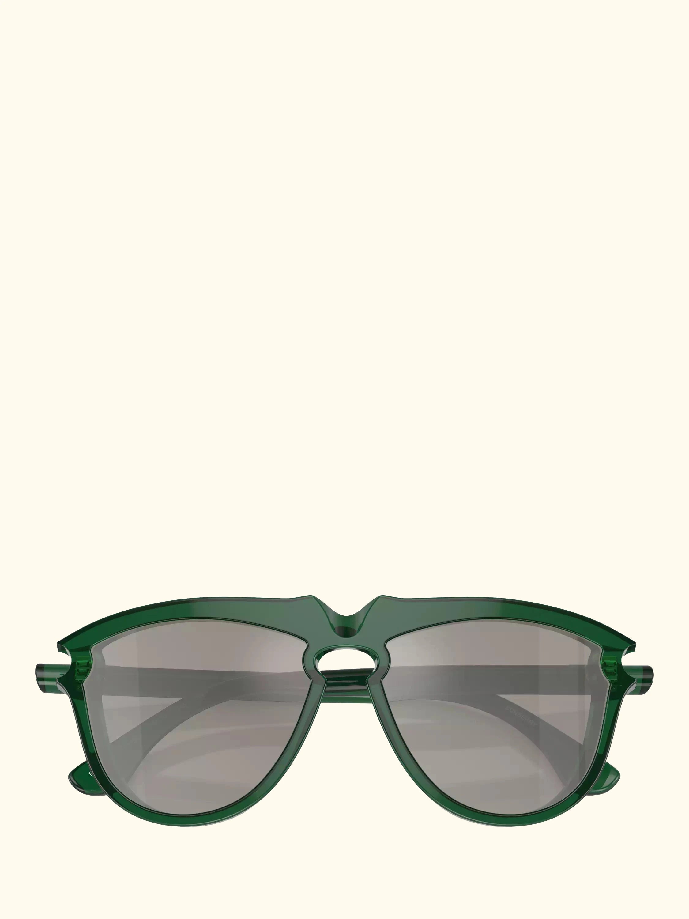 Burberry BE4417U Men's Irregular Sunglasses, Green/Silver
