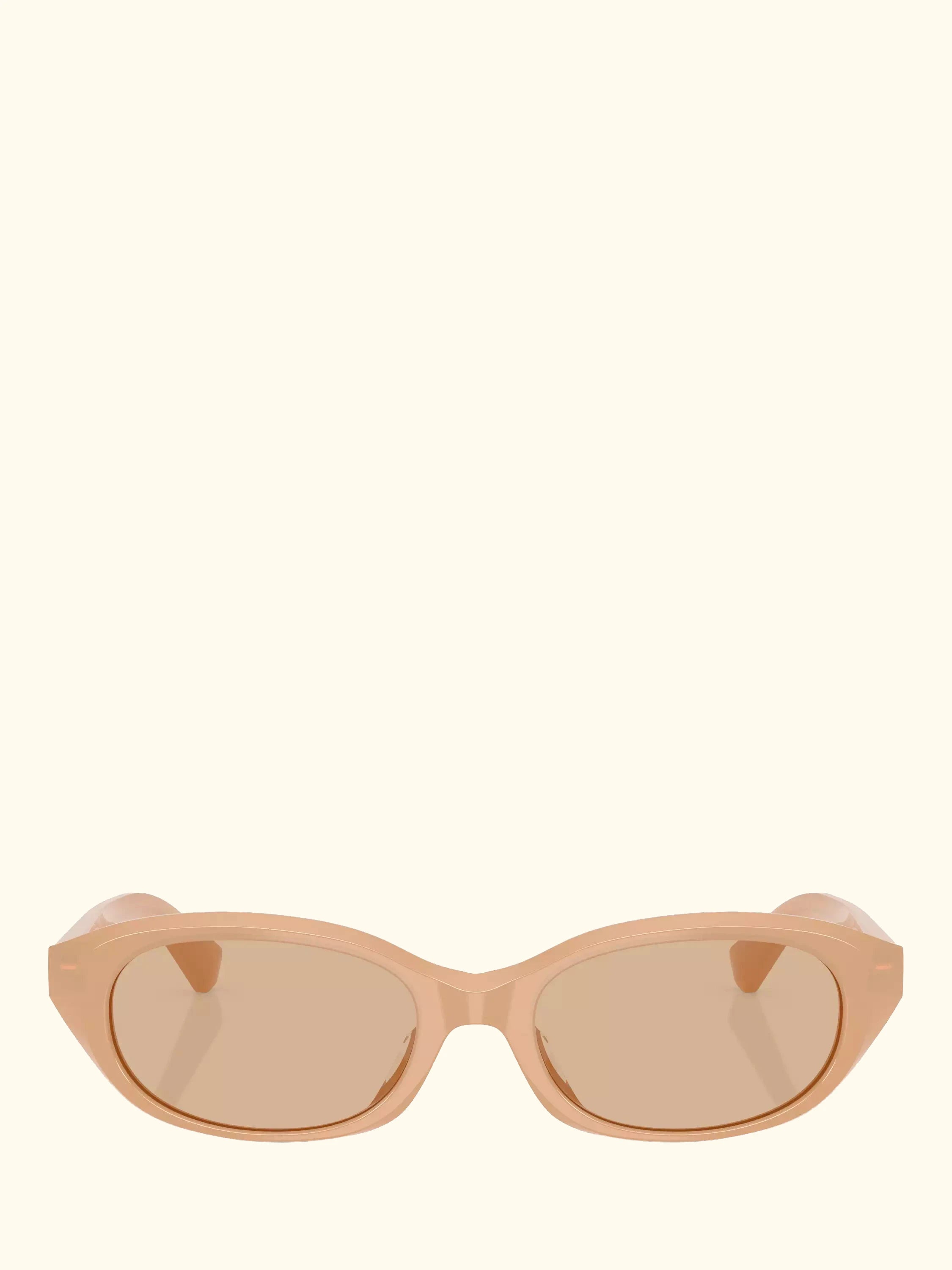 Burberry BE4447D Women's Oval Sunglasses, Beige/Brown