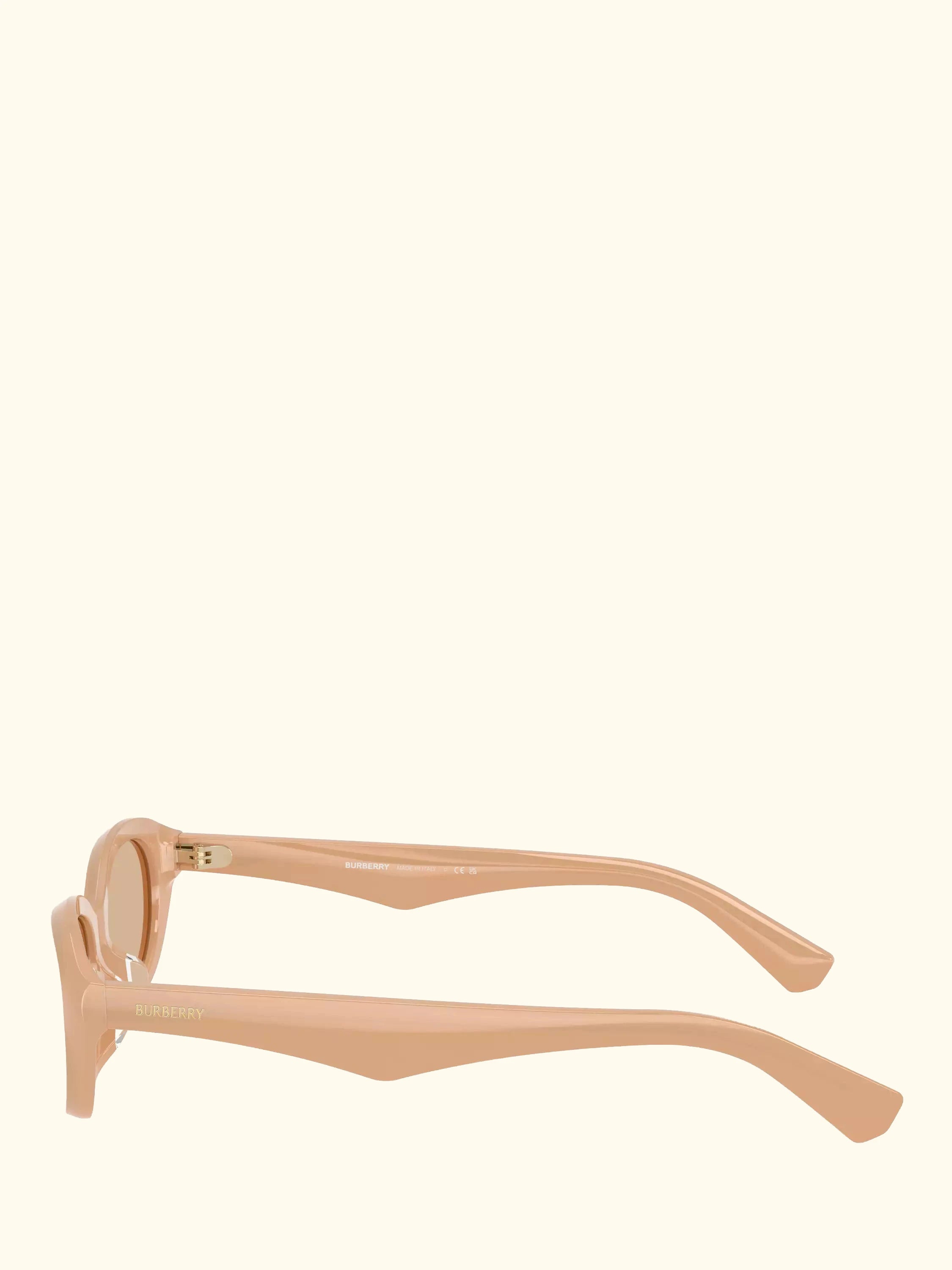 Burberry BE4447D Women's Oval Sunglasses, Beige/Brown