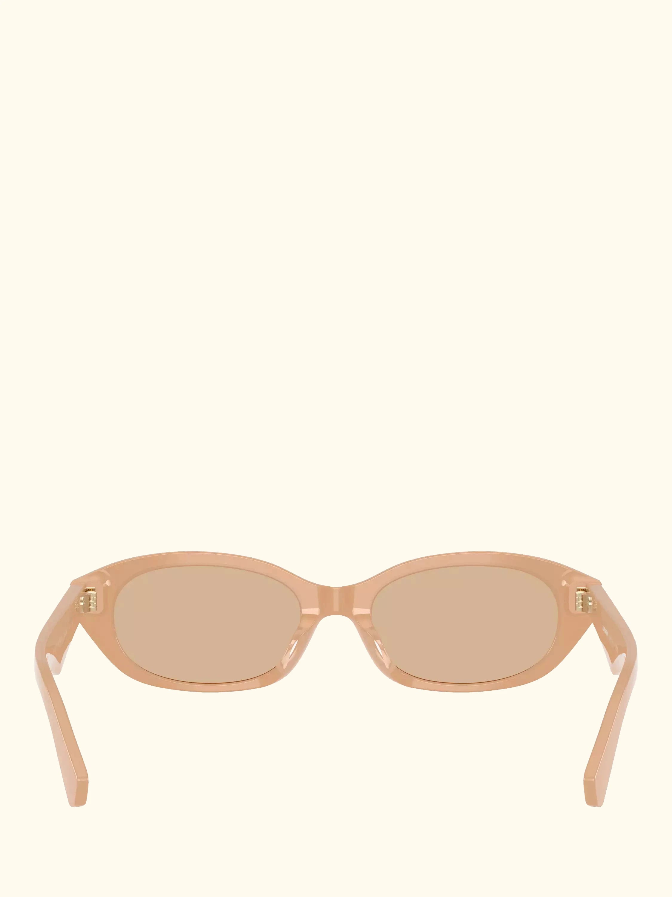 Burberry BE4447D Women's Oval Sunglasses, Beige/Brown