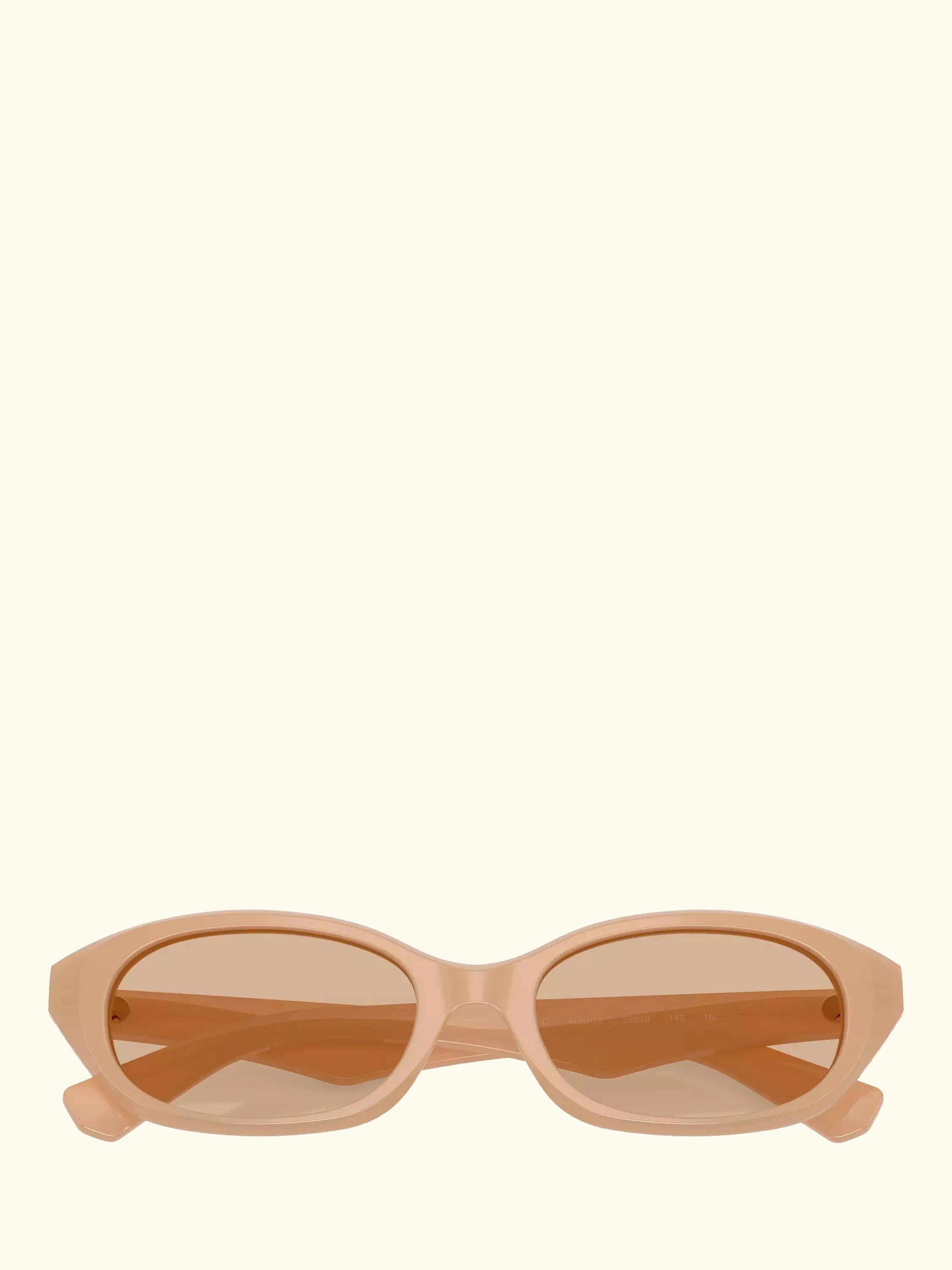 Burberry BE4447D Women's Oval Sunglasses, Beige/Brown
