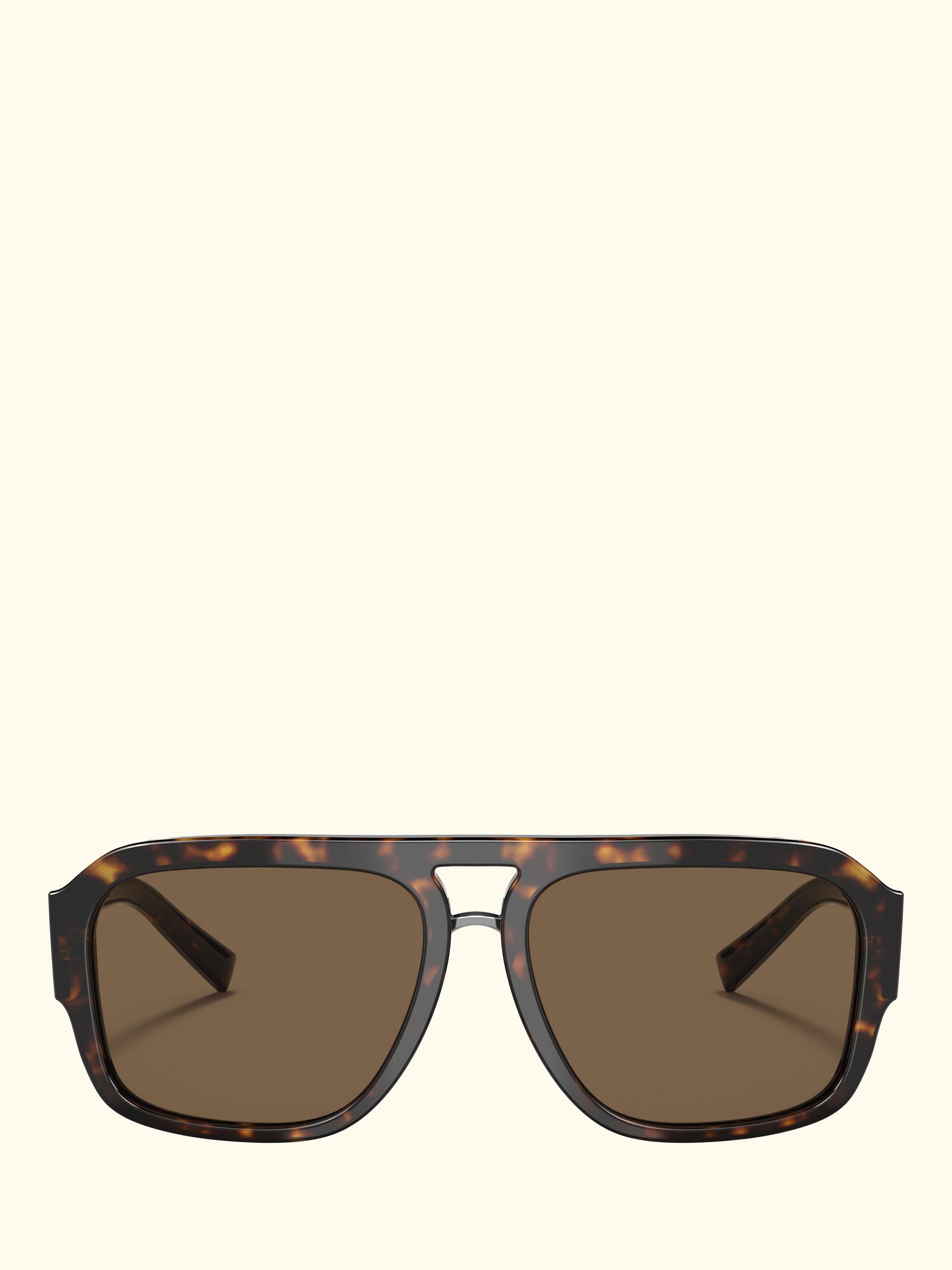 DG4403 Men's Square Sunglasses, Havana/Brown