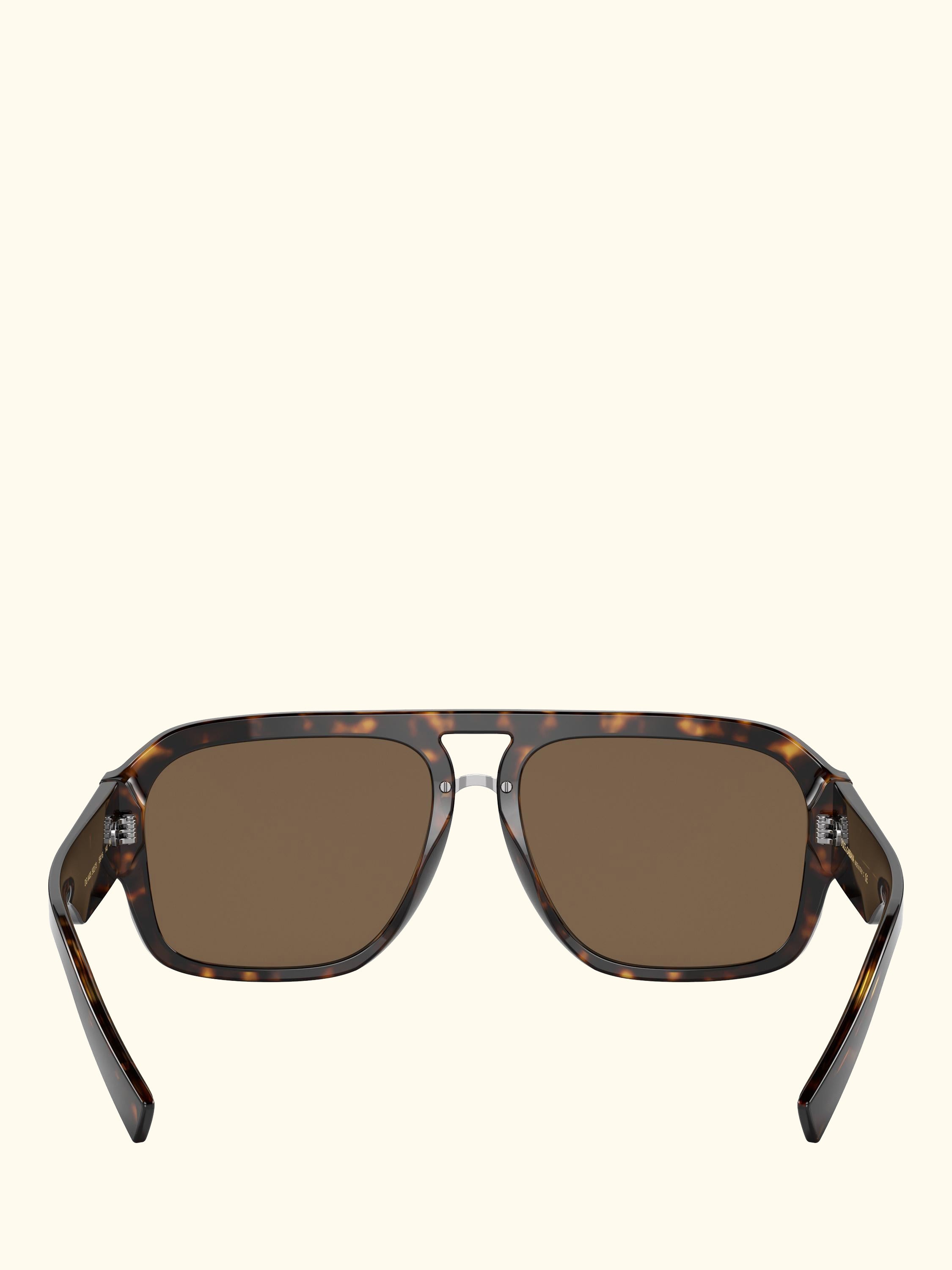 DG4403 Men's Square Sunglasses, Havana/Brown