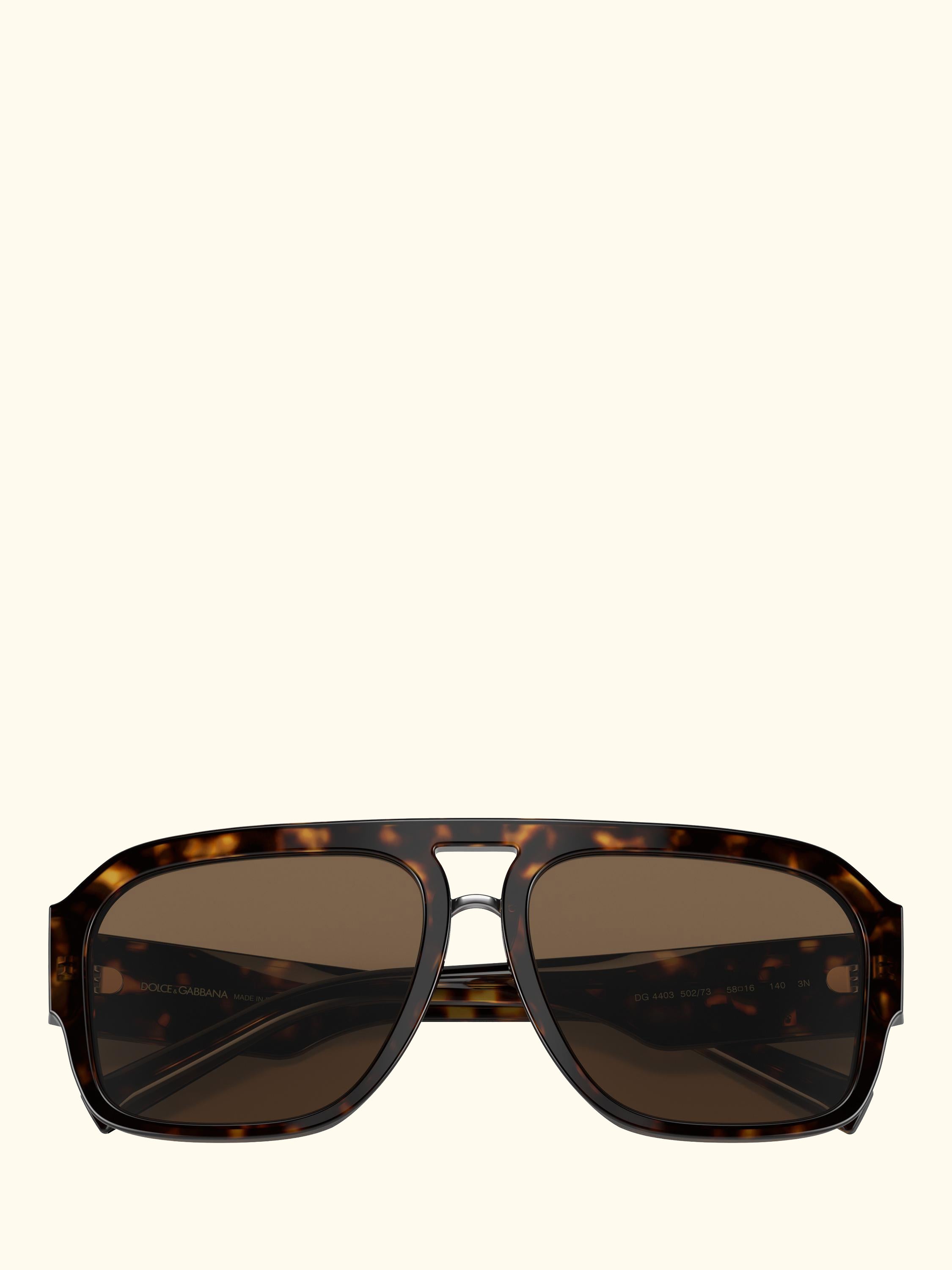 DG4403 Men's Square Sunglasses, Havana/Brown