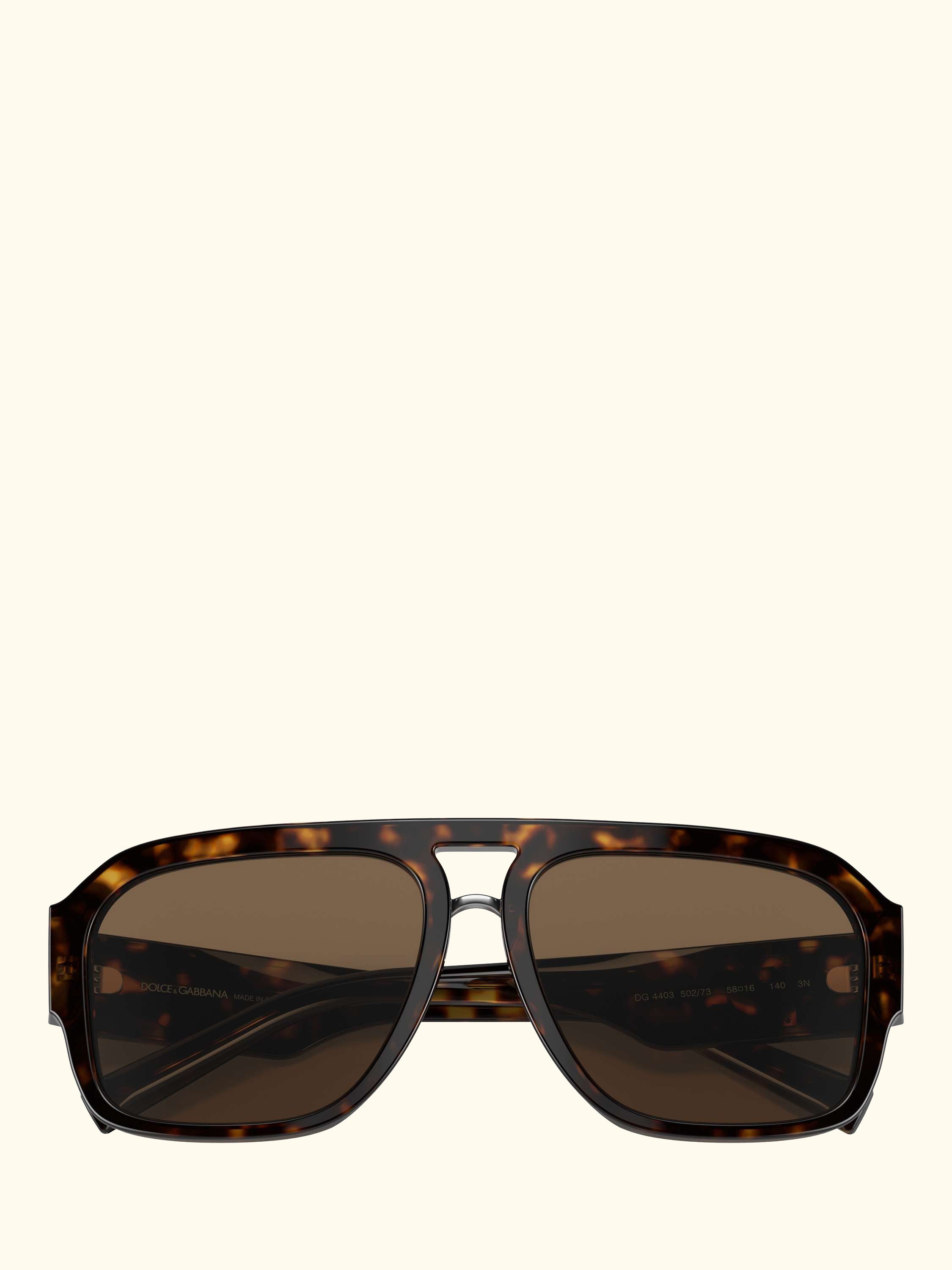 DG4403 Men's Square Sunglasses, Havana/Brown