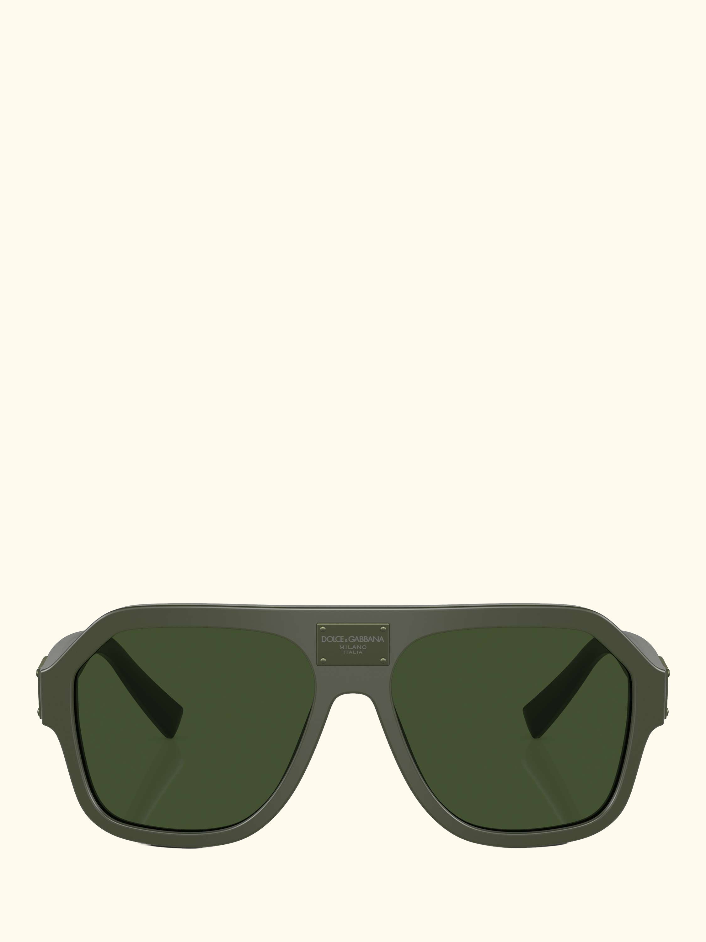 DG4433 Men's Aviator Sunglasses, Matte Dark Green/Green