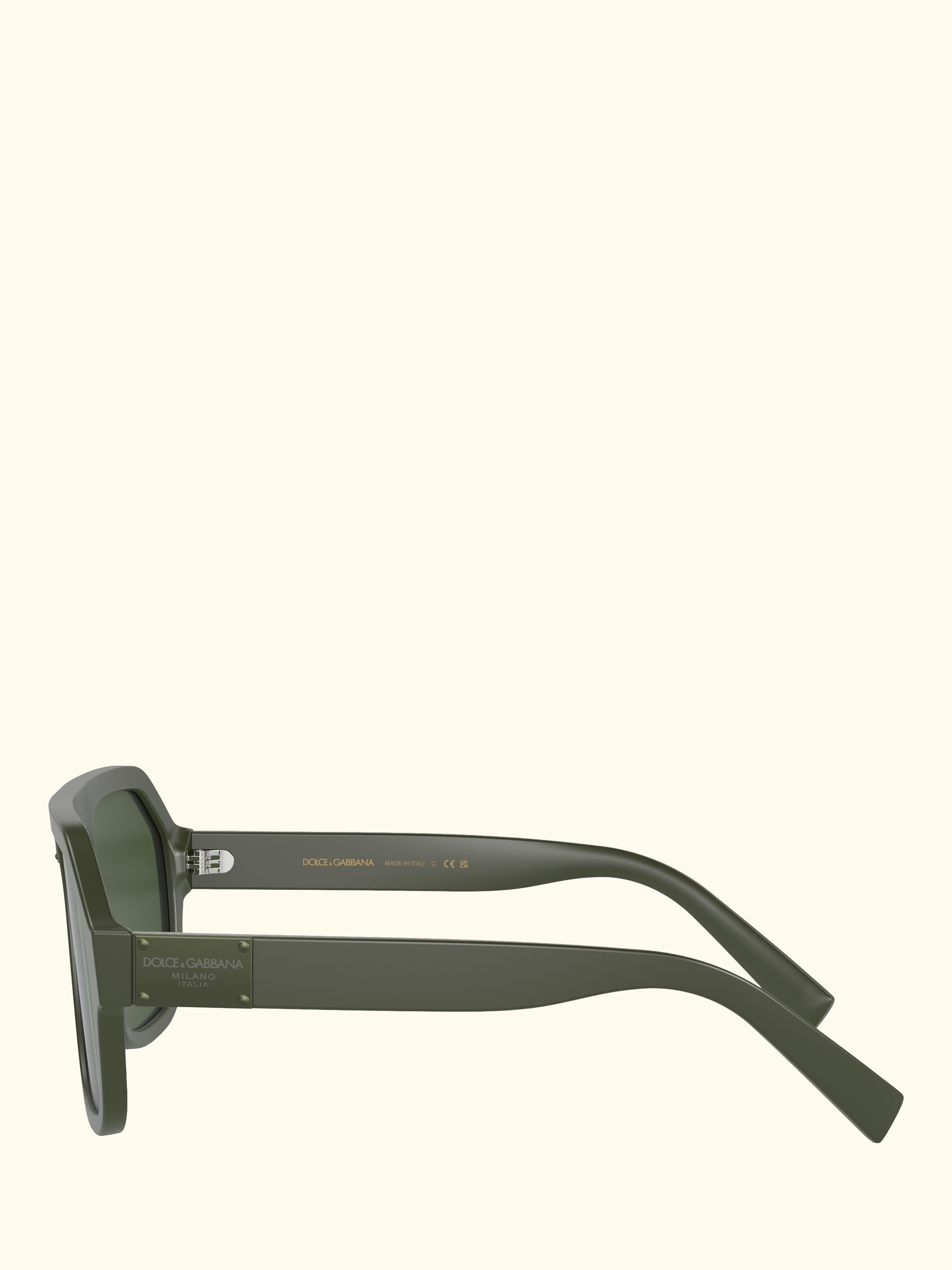 DG4433 Men's Aviator Sunglasses, Matte Dark Green/Green
