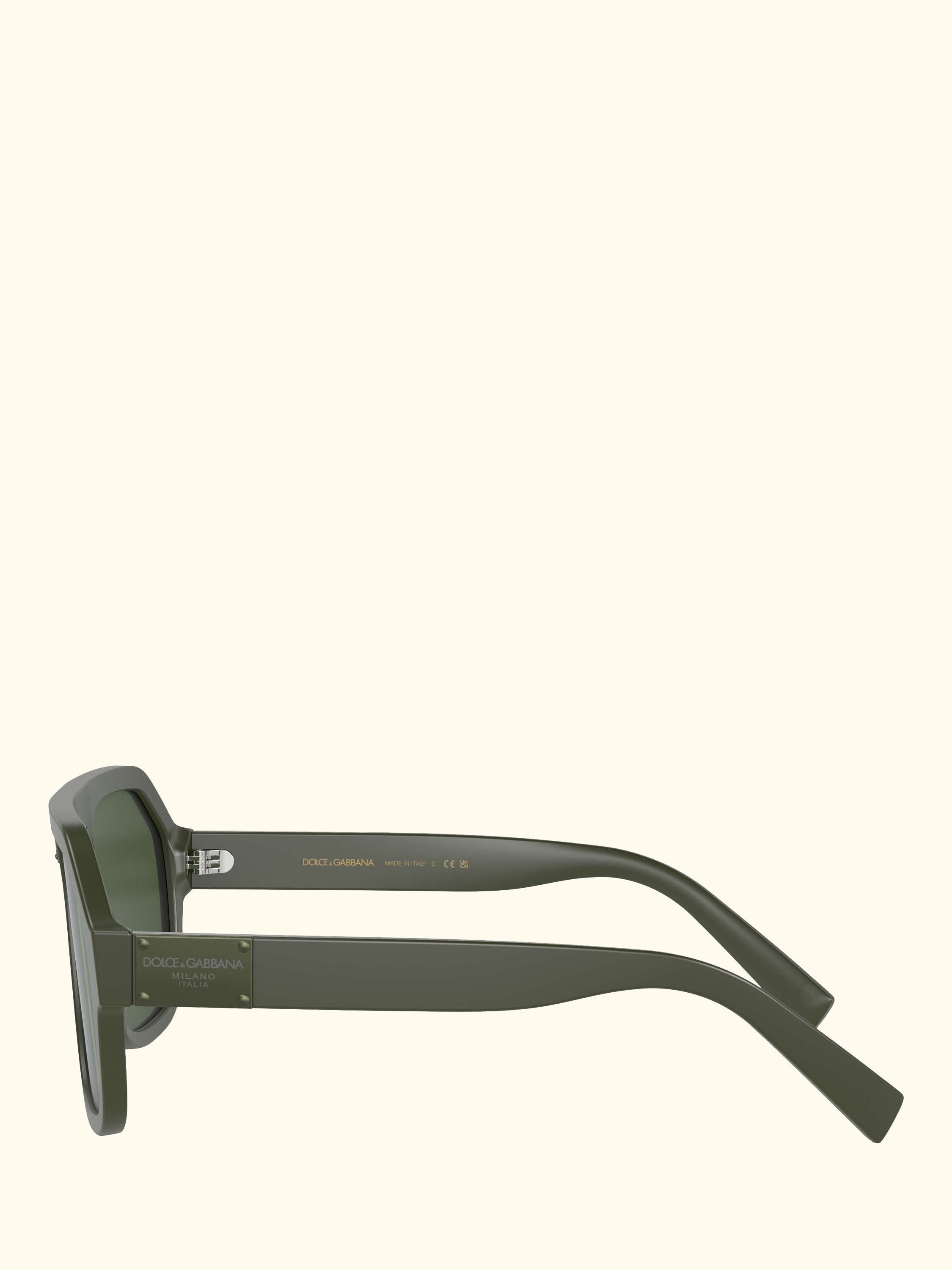 DG4433 Men's Aviator Sunglasses, Matte Dark Green/Green