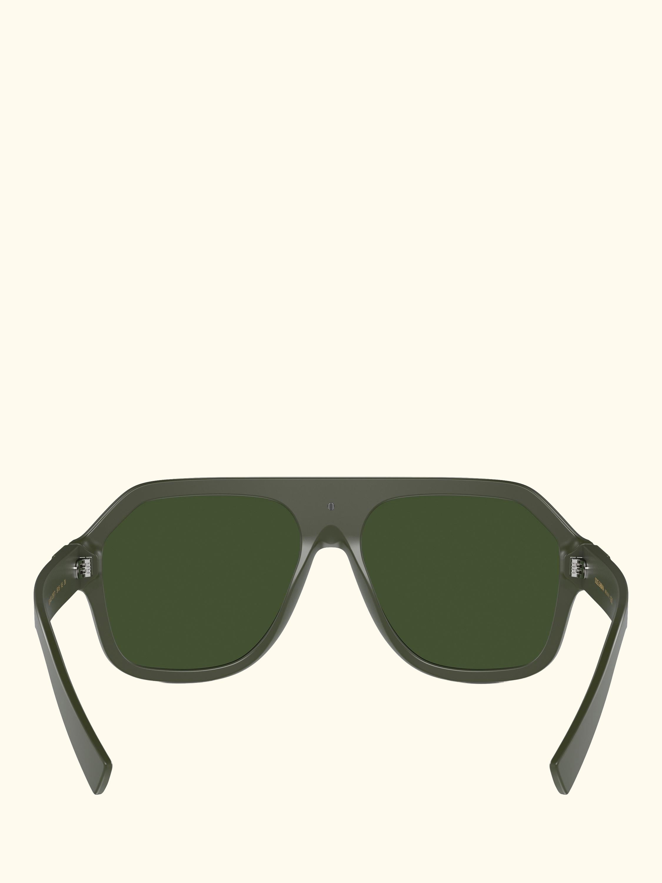 DG4433 Men's Aviator Sunglasses, Matte Dark Green/Green