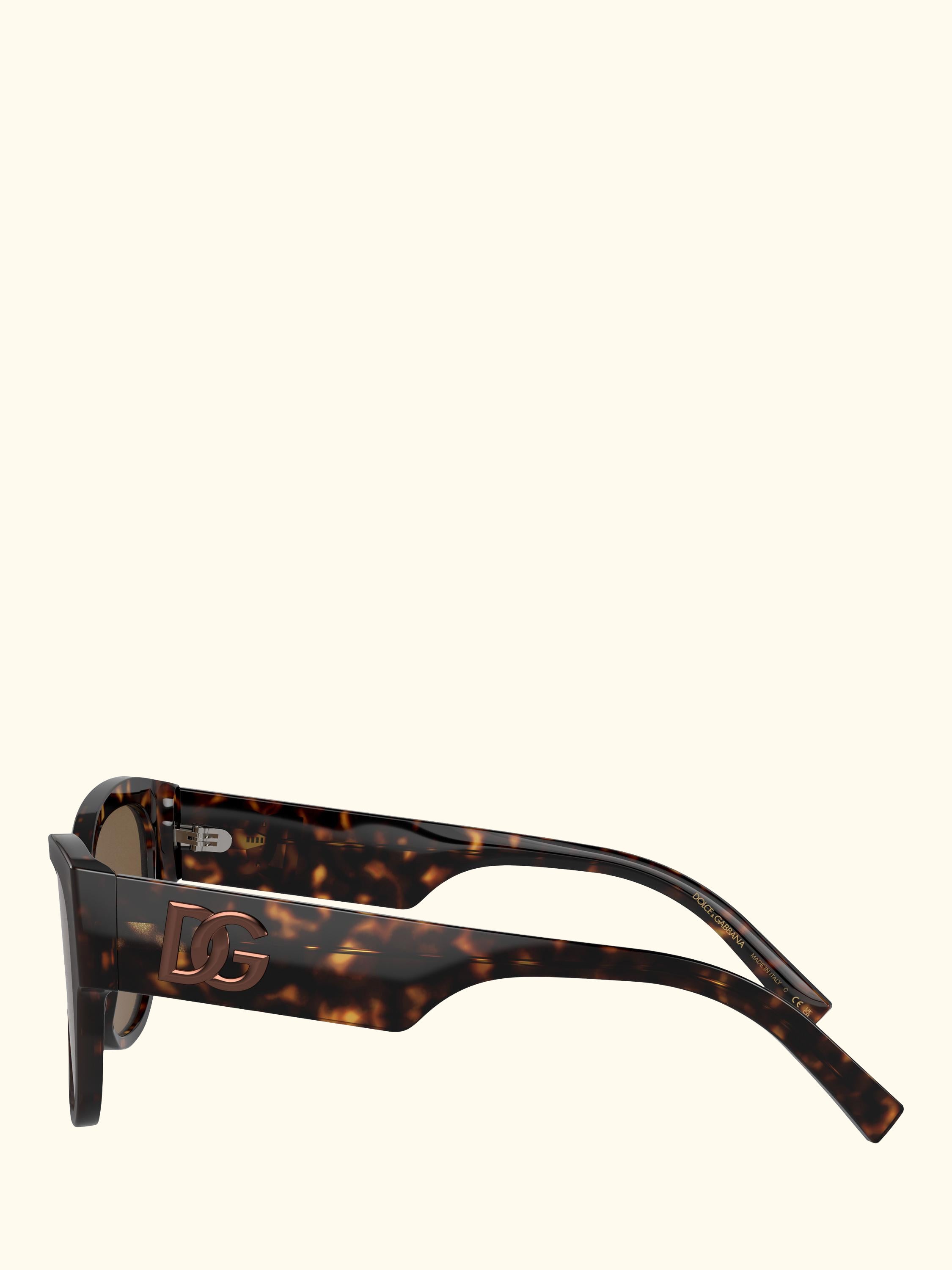DG4449 Women's Butterfly Sunglasses, Havana/Brown