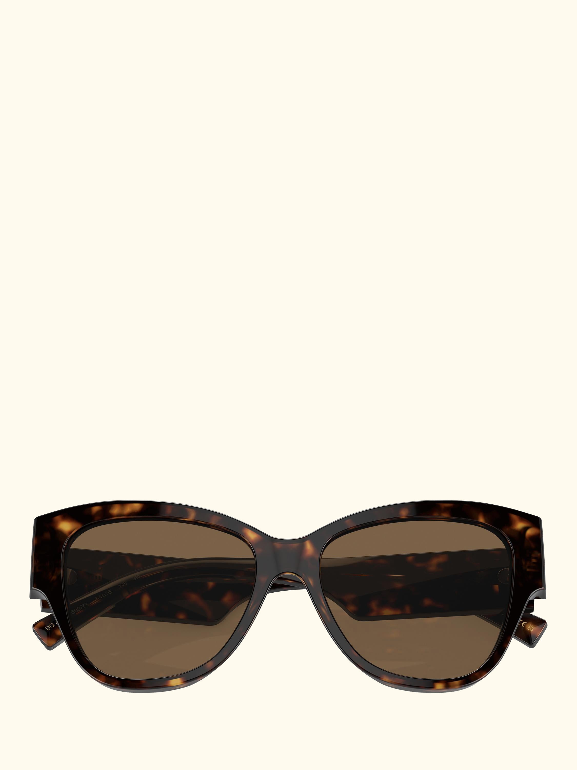 DG4449 Women's Butterfly Sunglasses, Havana/Brown