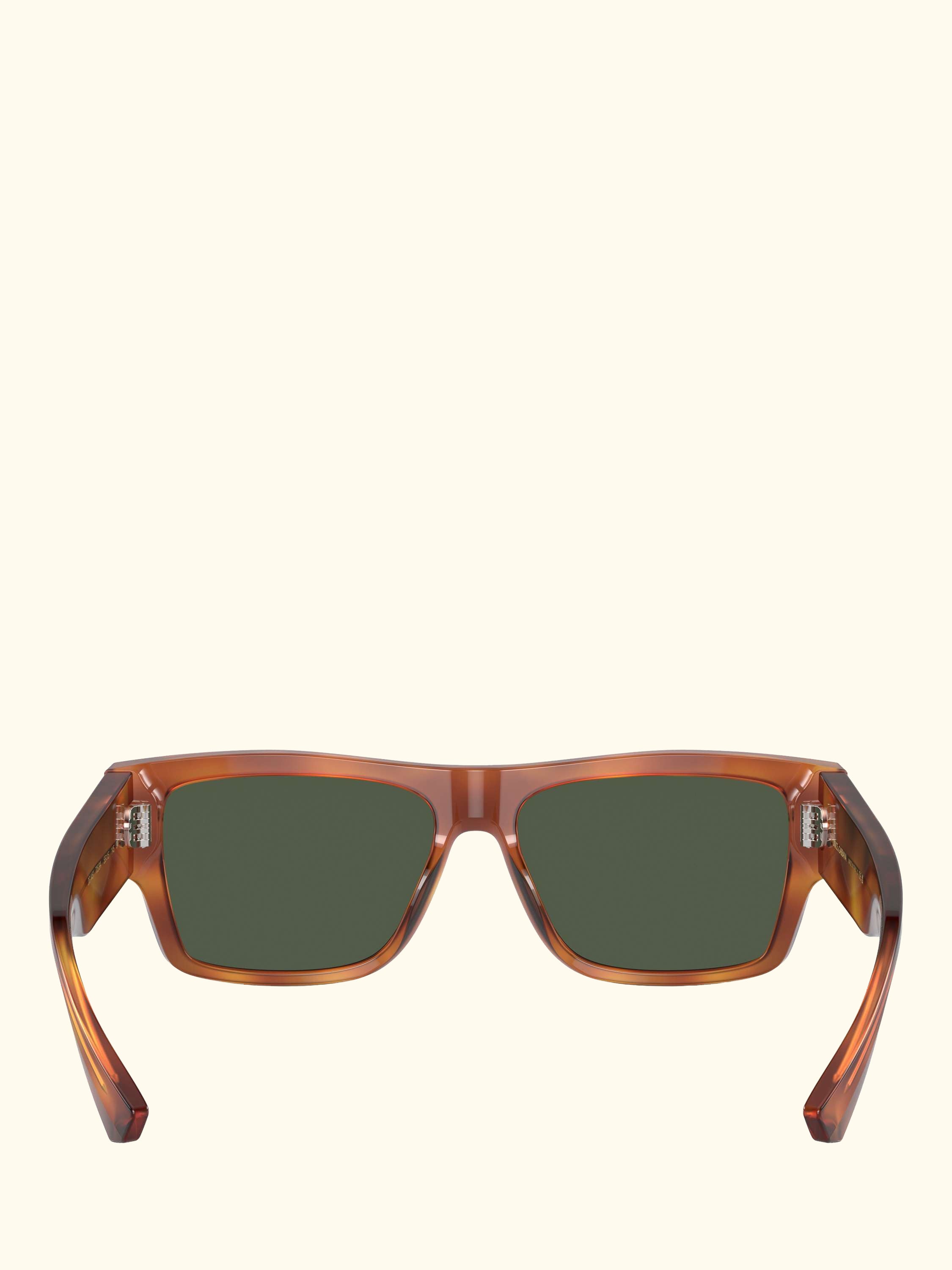 DG4451 Men's Polarised Rectangular Sunglasses, Ginger Havana/Green