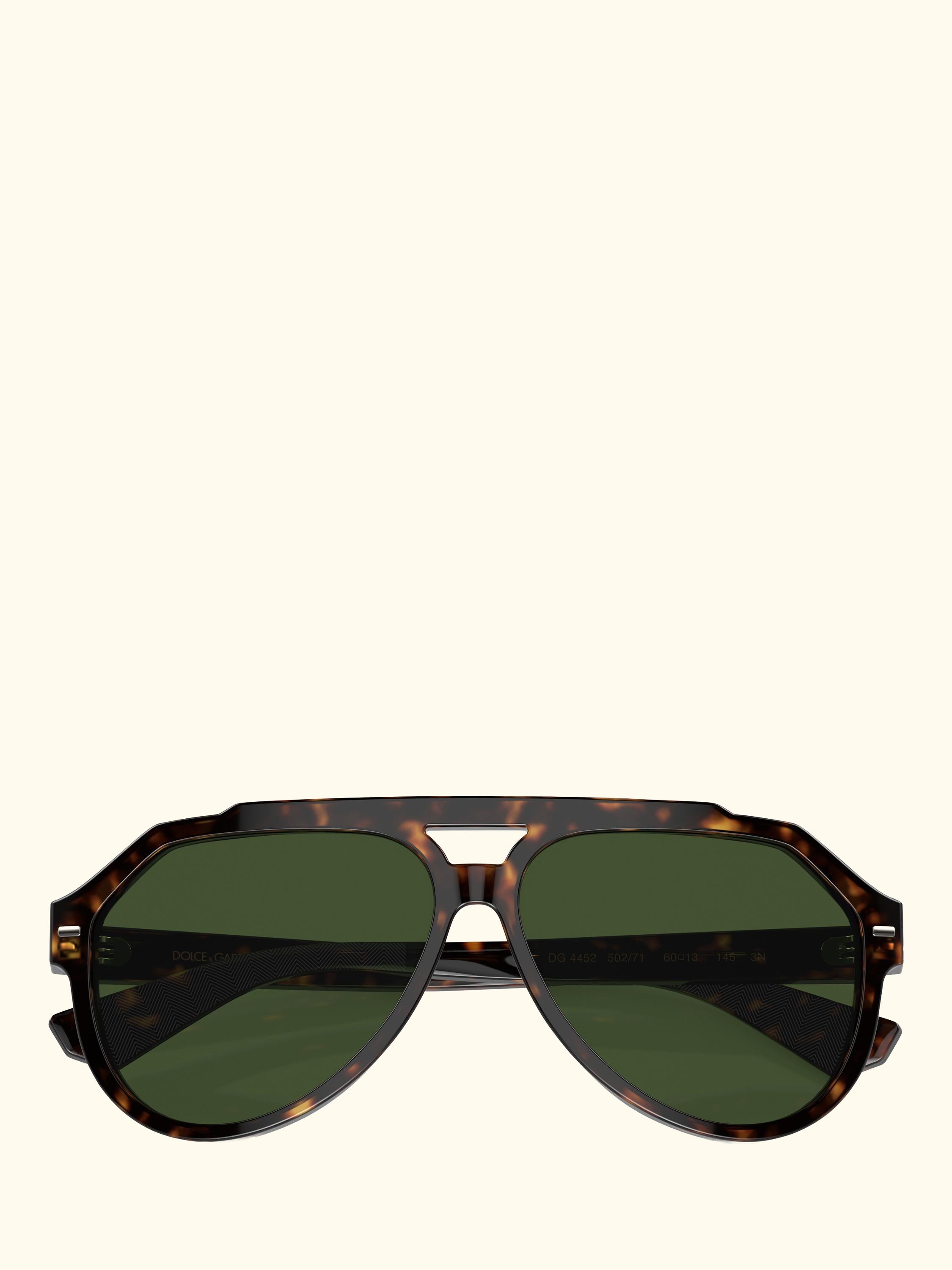 DG4452 Men's Aviator Sunglasses, 	Havana/Green