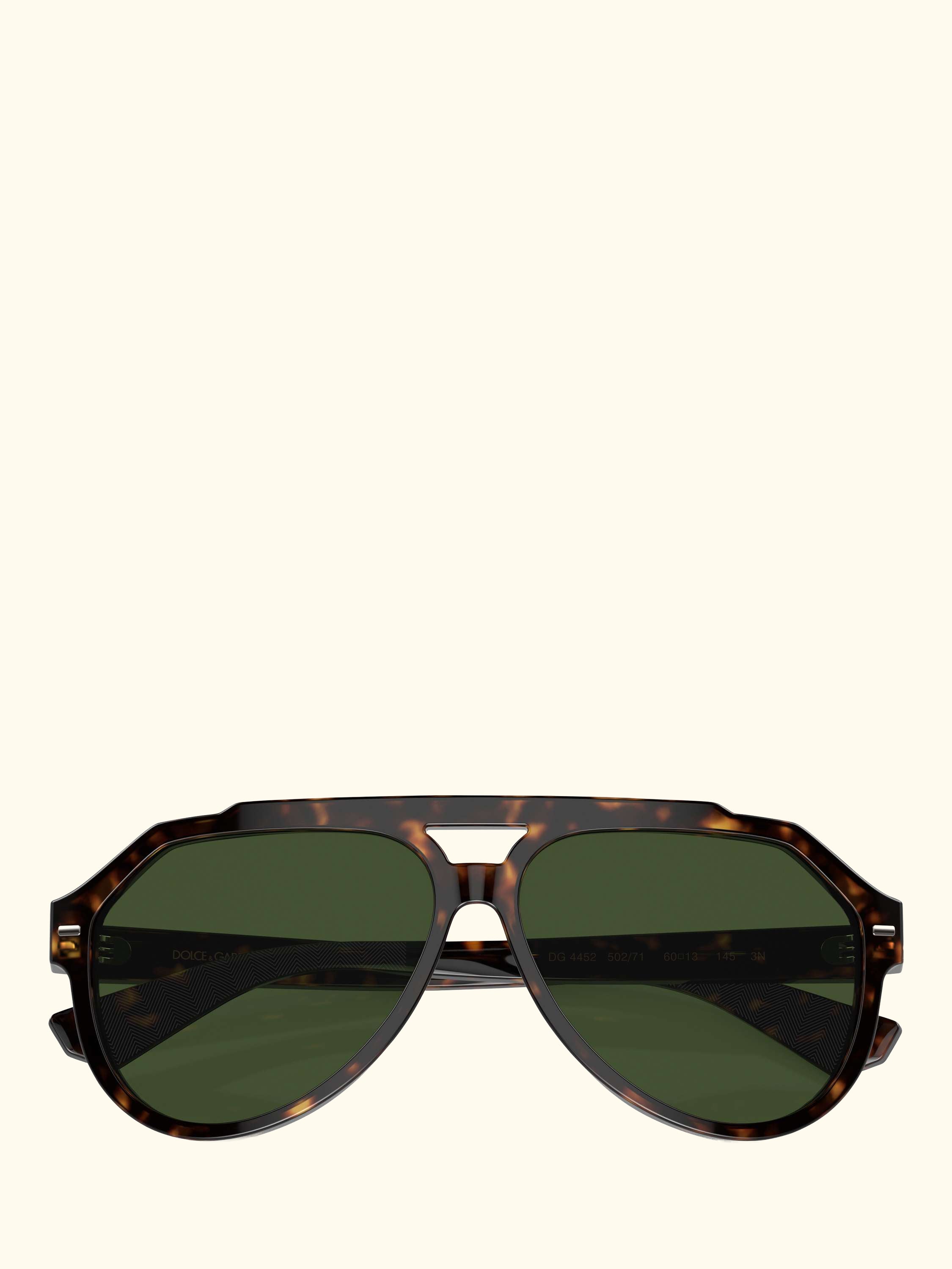 DG4452 Men's Aviator Sunglasses, 	Havana/Green