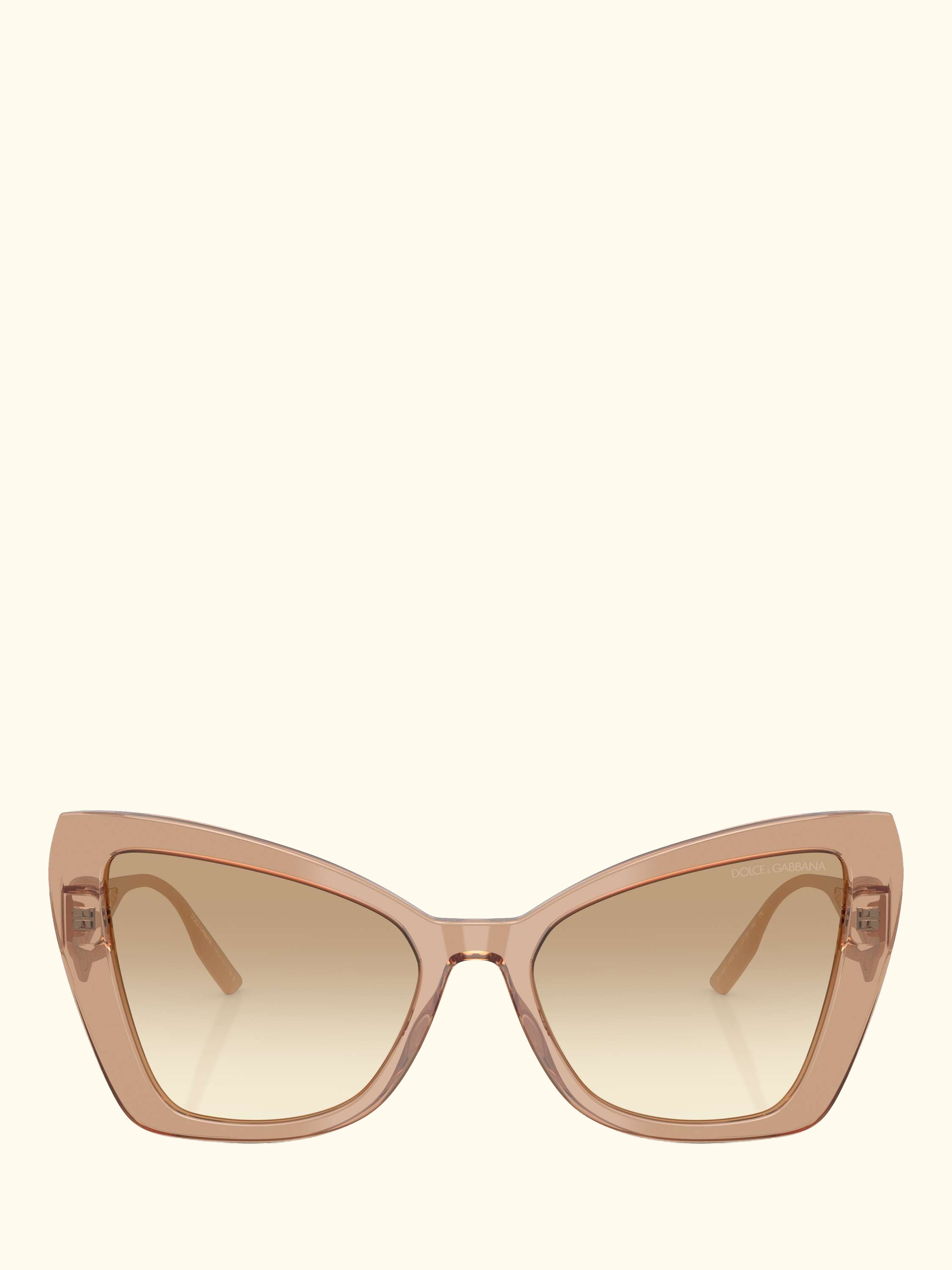 DG4489 Women's Cat Eye Gradient Sunglasses, Transparent Camel/Brown