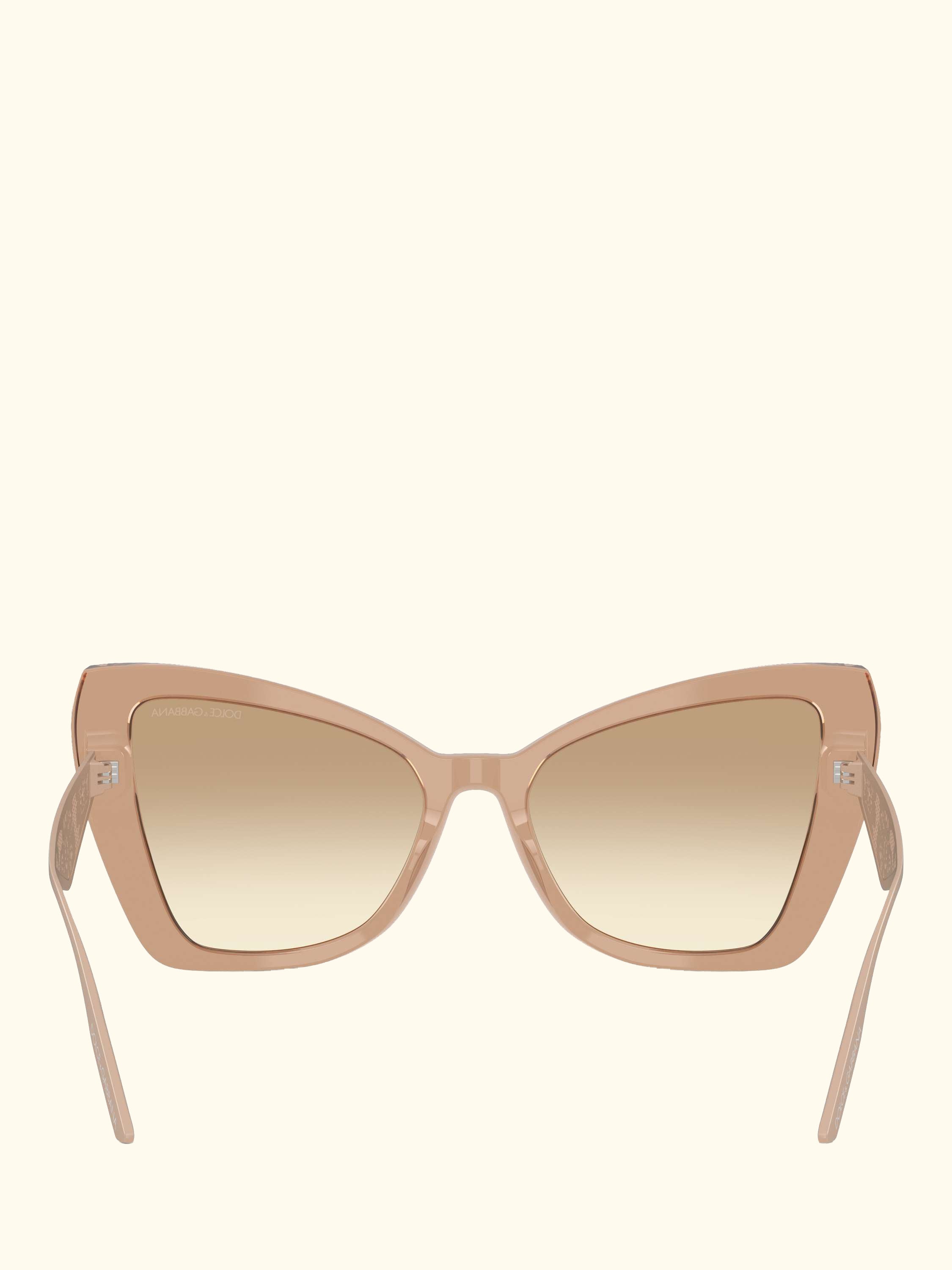 DG4489 Women's Cat Eye Gradient Sunglasses, Transparent Camel/Brown